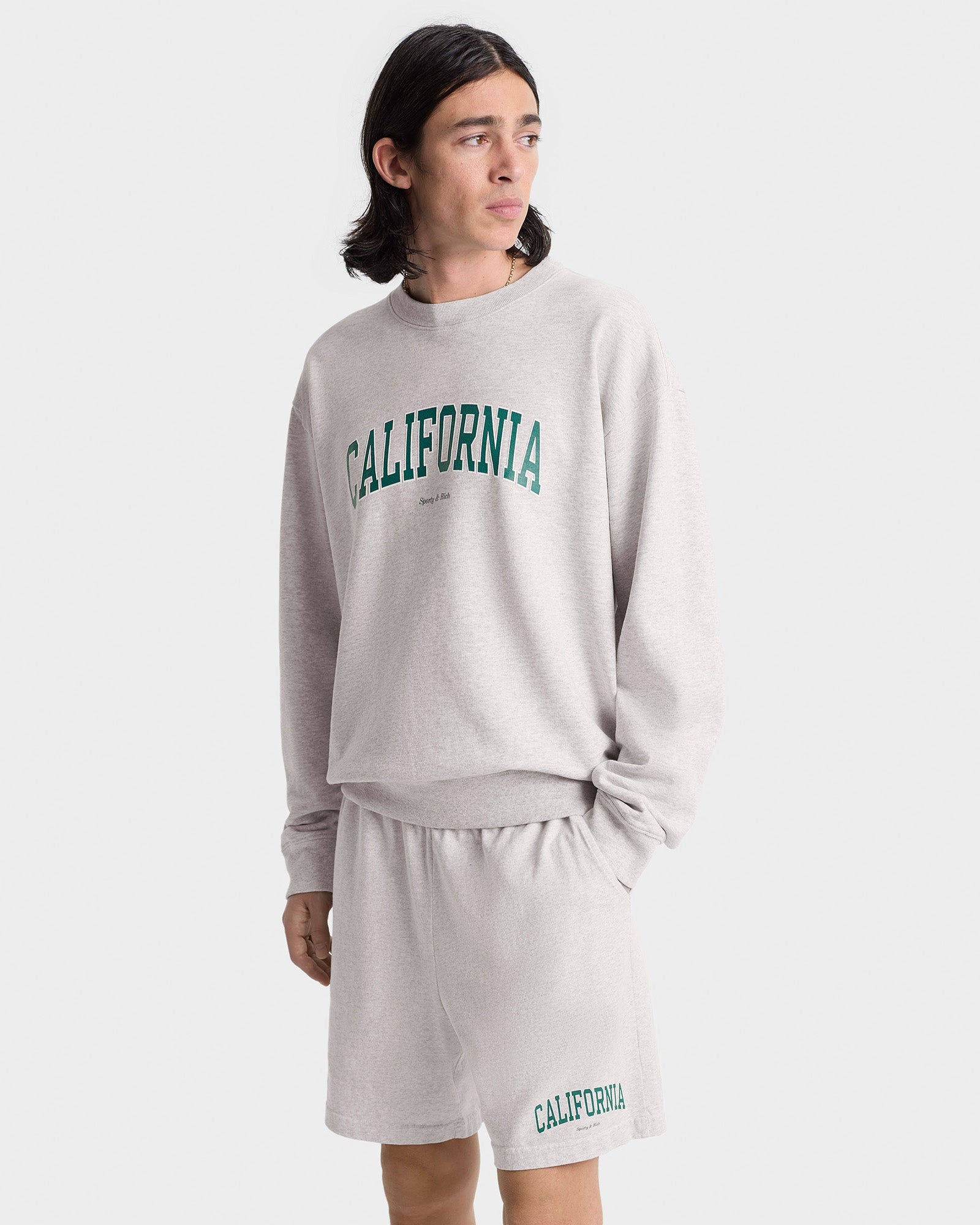 California Gym Short - Heather Gray/Alpine