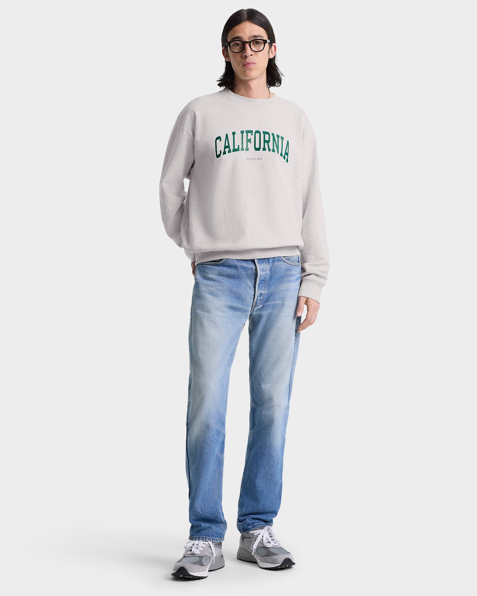 California Crewneck - Heather Gray/Alpine