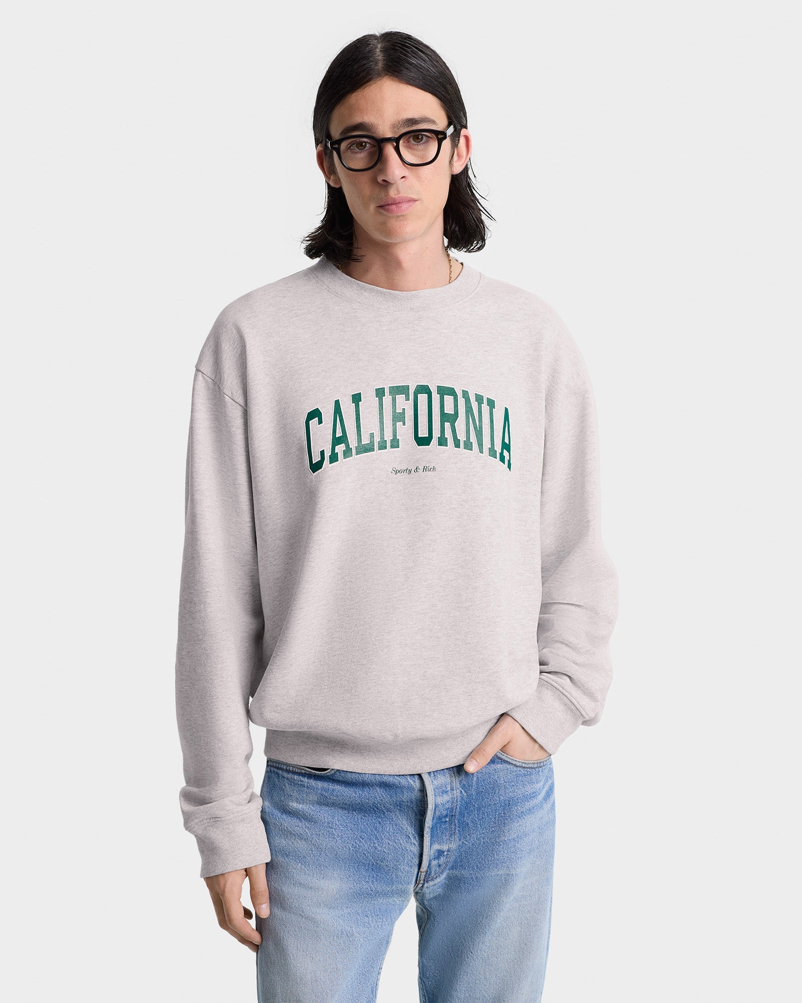 California Crewneck - Heather Gray/Alpine