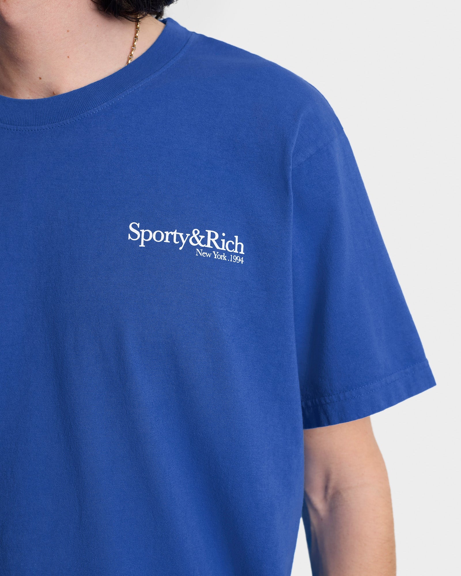 Health is Wealth T-Shirt - Team Blue/White