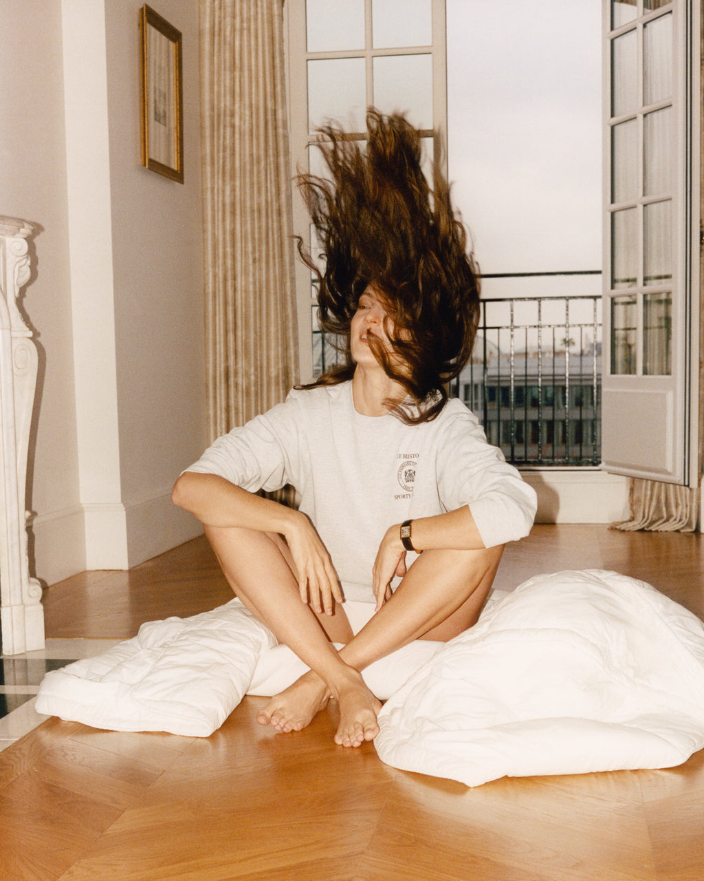 Crest Seal 100th Crewneck - Heather Gray/Navy