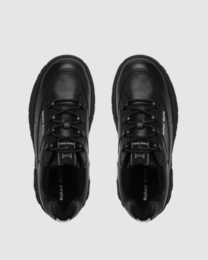 Sporty Black Leather