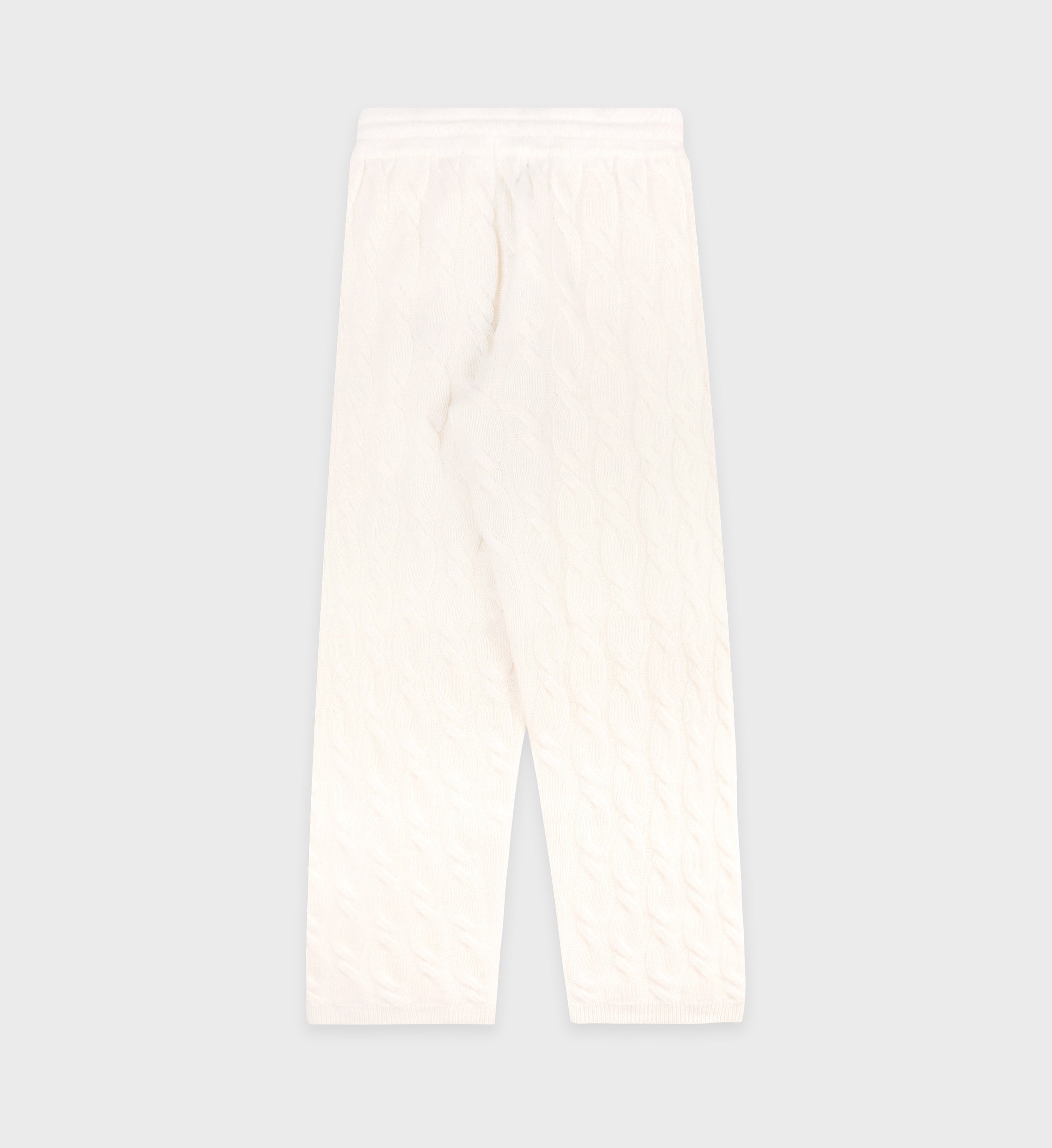 SRC Cableknit Cashmere Trousers - Cream/Navy