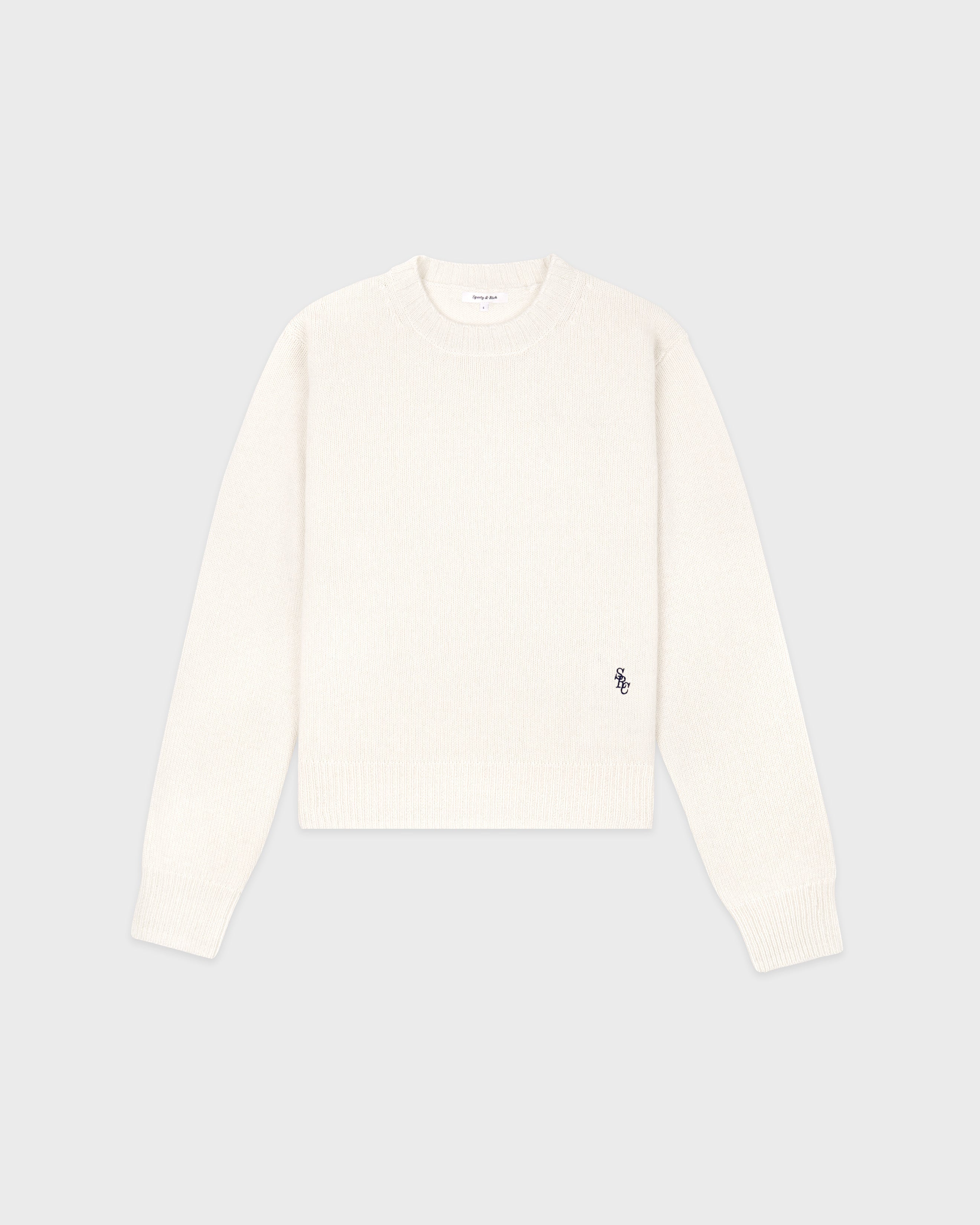 SRC Cashmere Sweater - Ecru/Navy