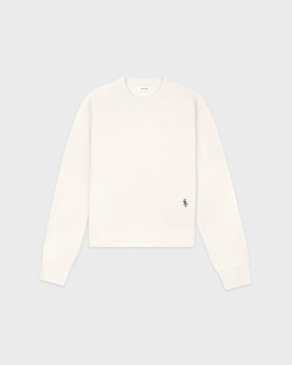SRC Cashmere Sweater - Ecru/Navy