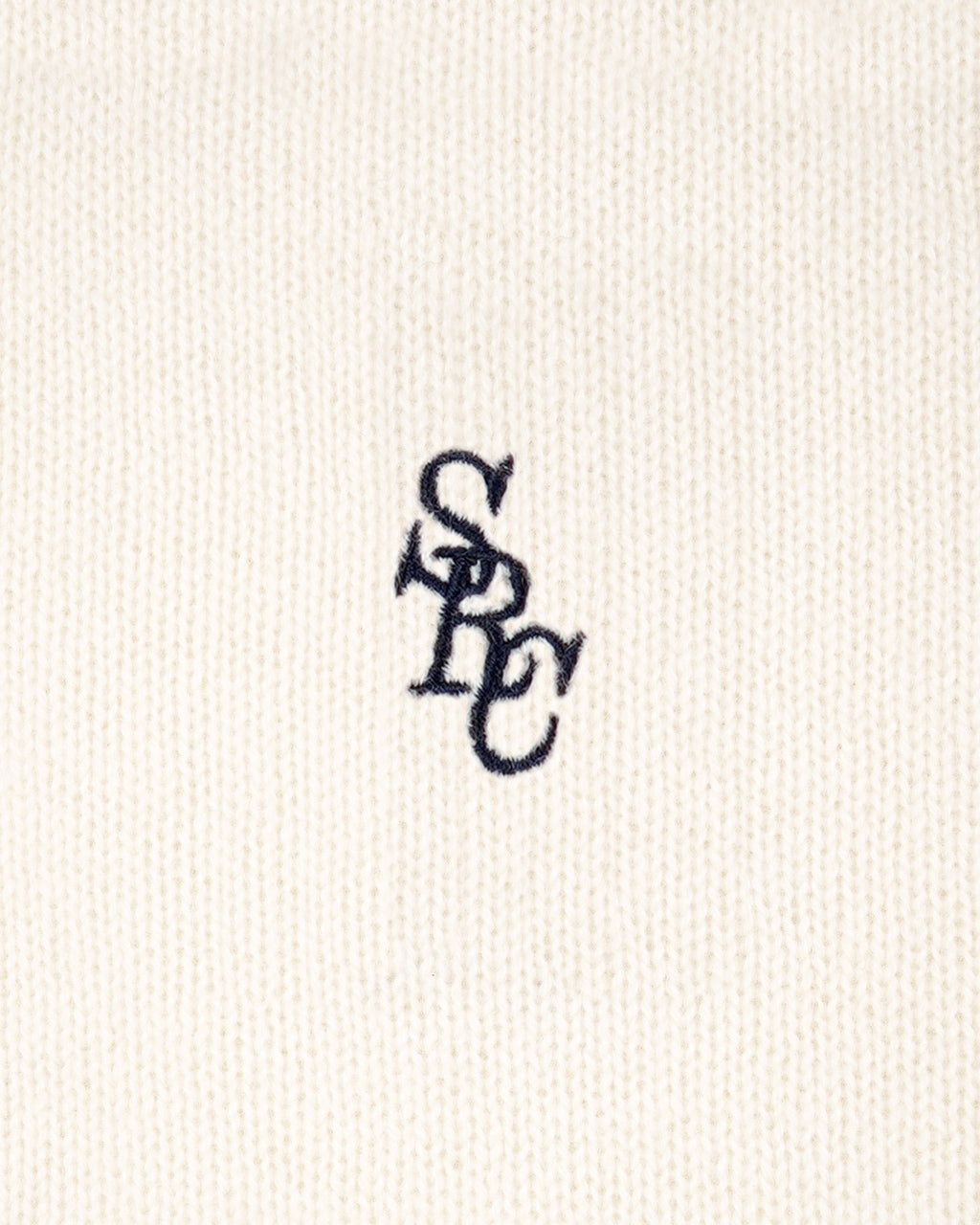 SRC Cashmere Sweater - Ecru/Navy