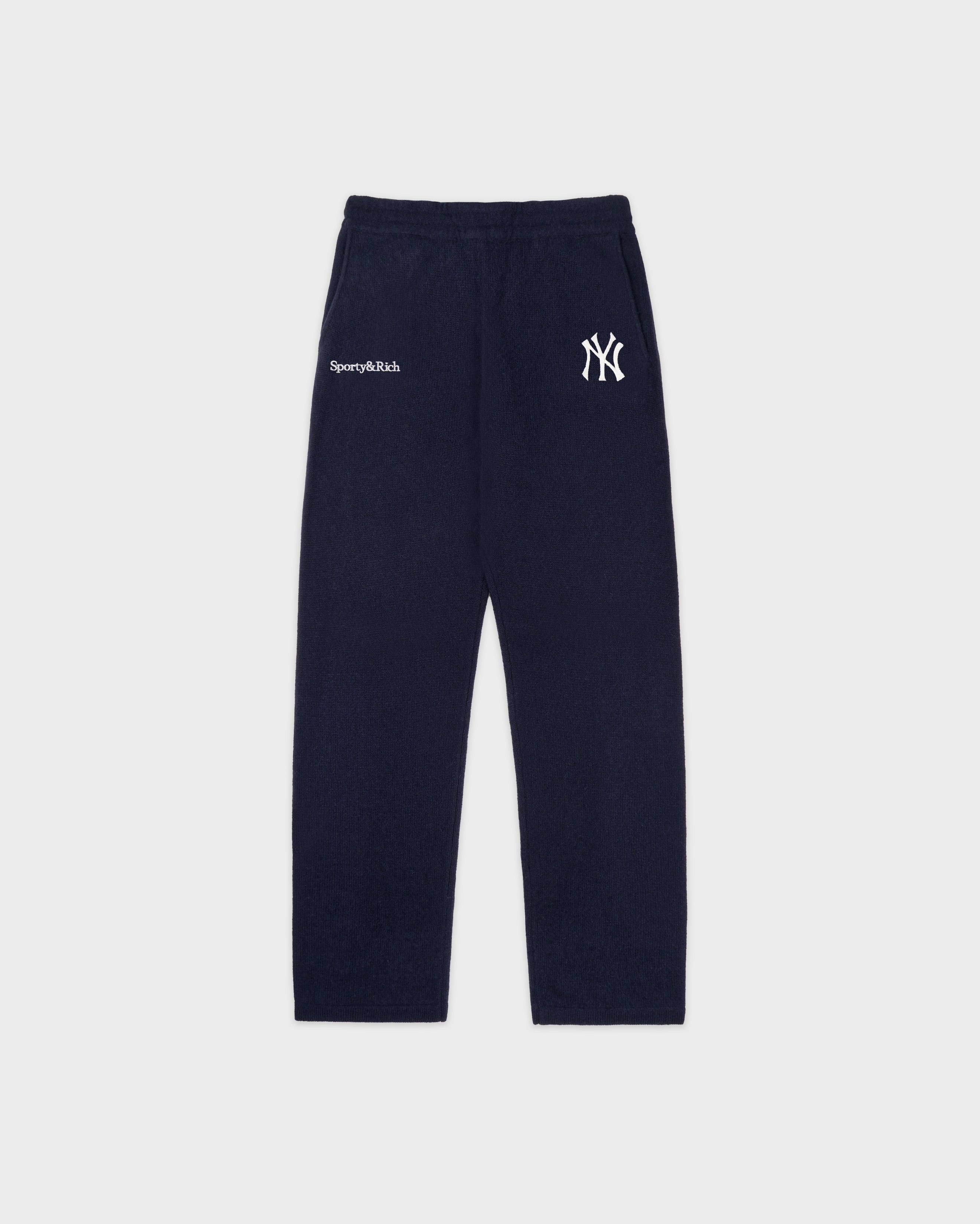 Heritage Yankees Serif Cashmere Trousers - Navy/White
