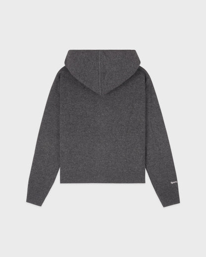Heritage Yankees Serif Cashmere Zip Hoodie - Dark Grey/White