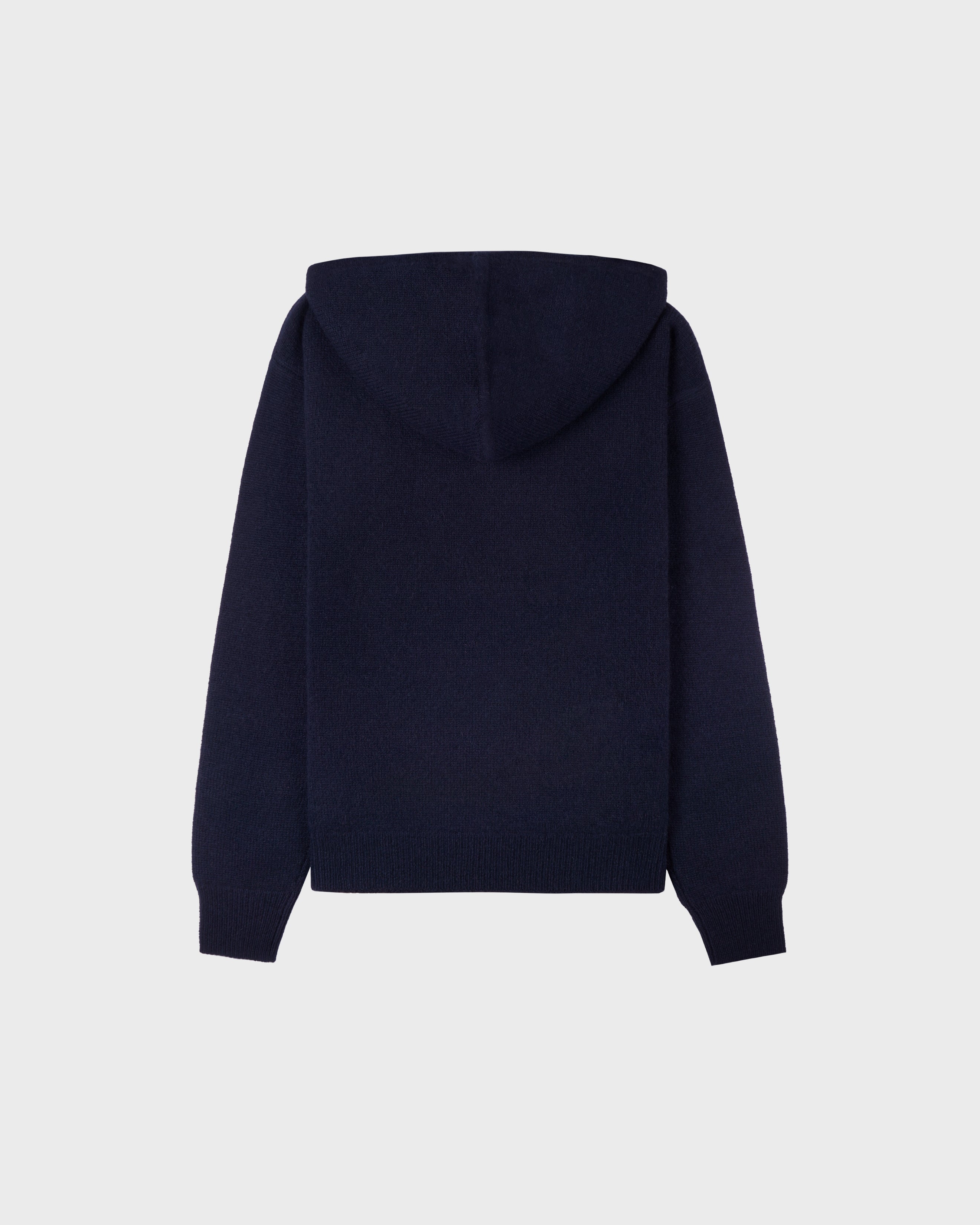 SRC Cashmere Zip Hoodie - Navy/White
