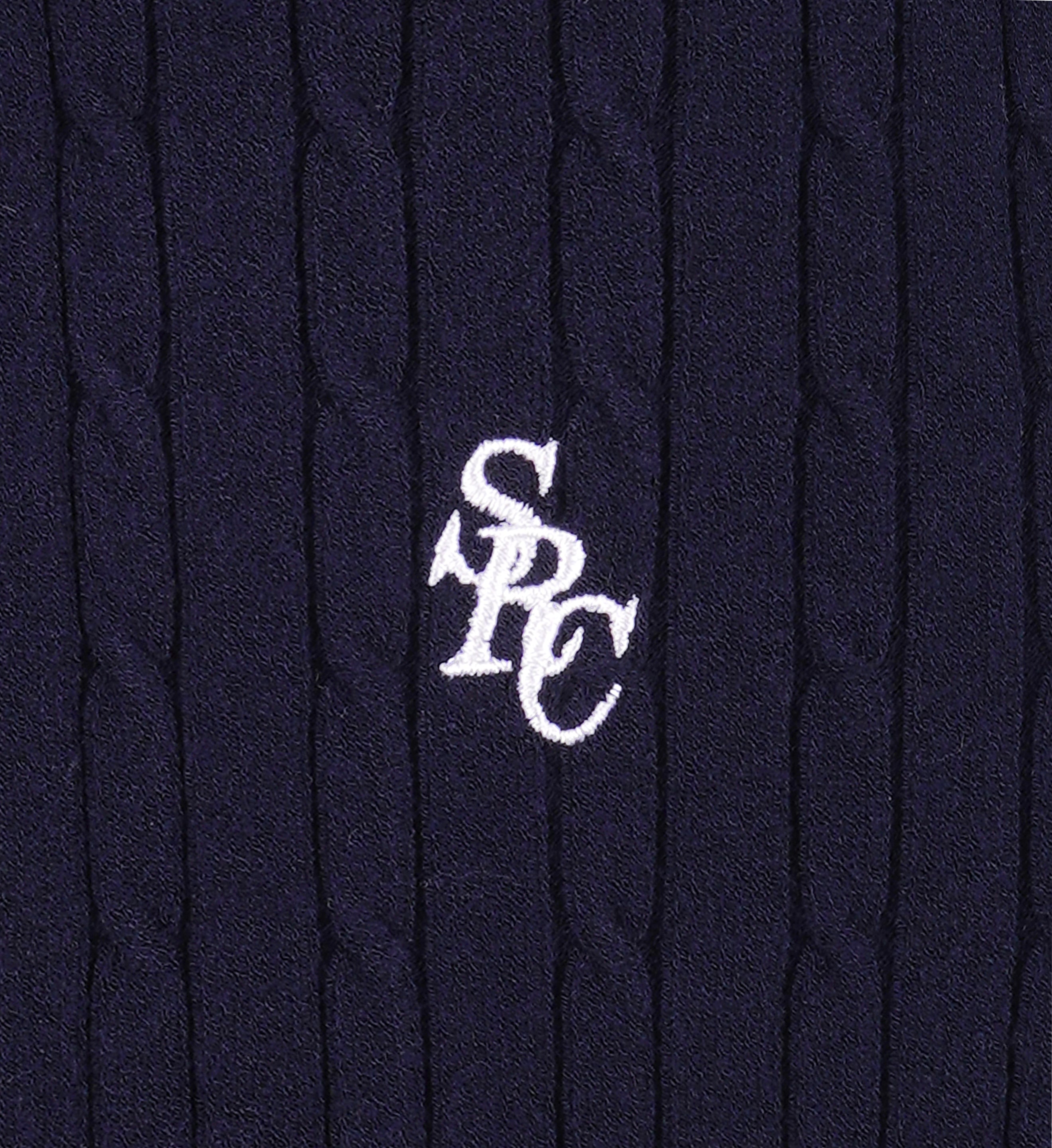 SRC Mini Cable Polo - Navy/White