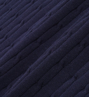 SRC Mini Cable Polo - Navy/White