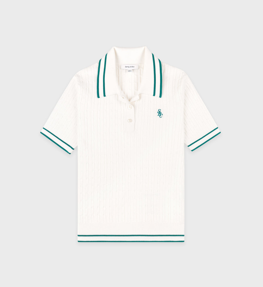 SRC Mini Cable Polo - White/Alpine