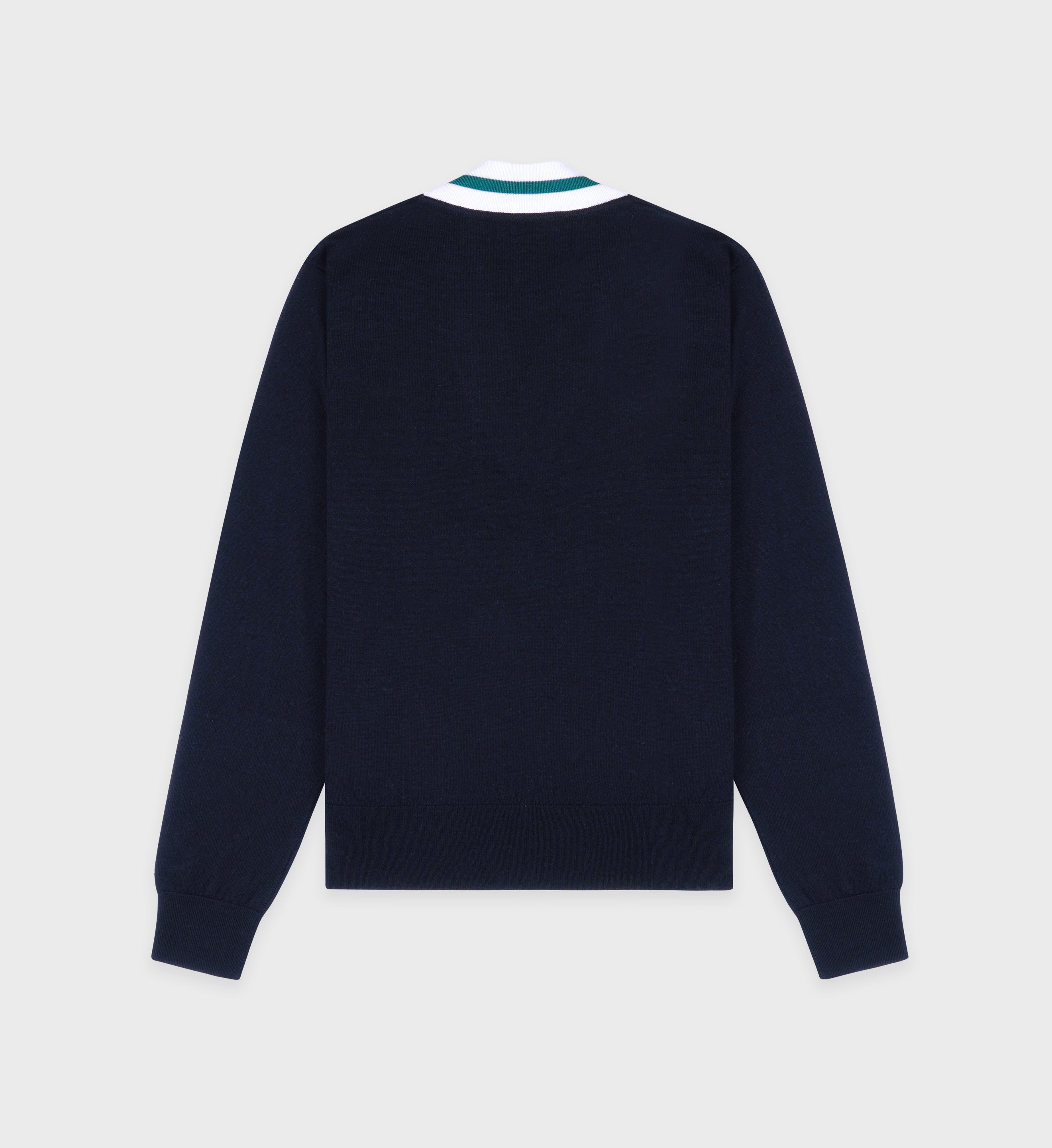 SRC Minimalist V-Neck Sweater - Navy/Off White/Alpine