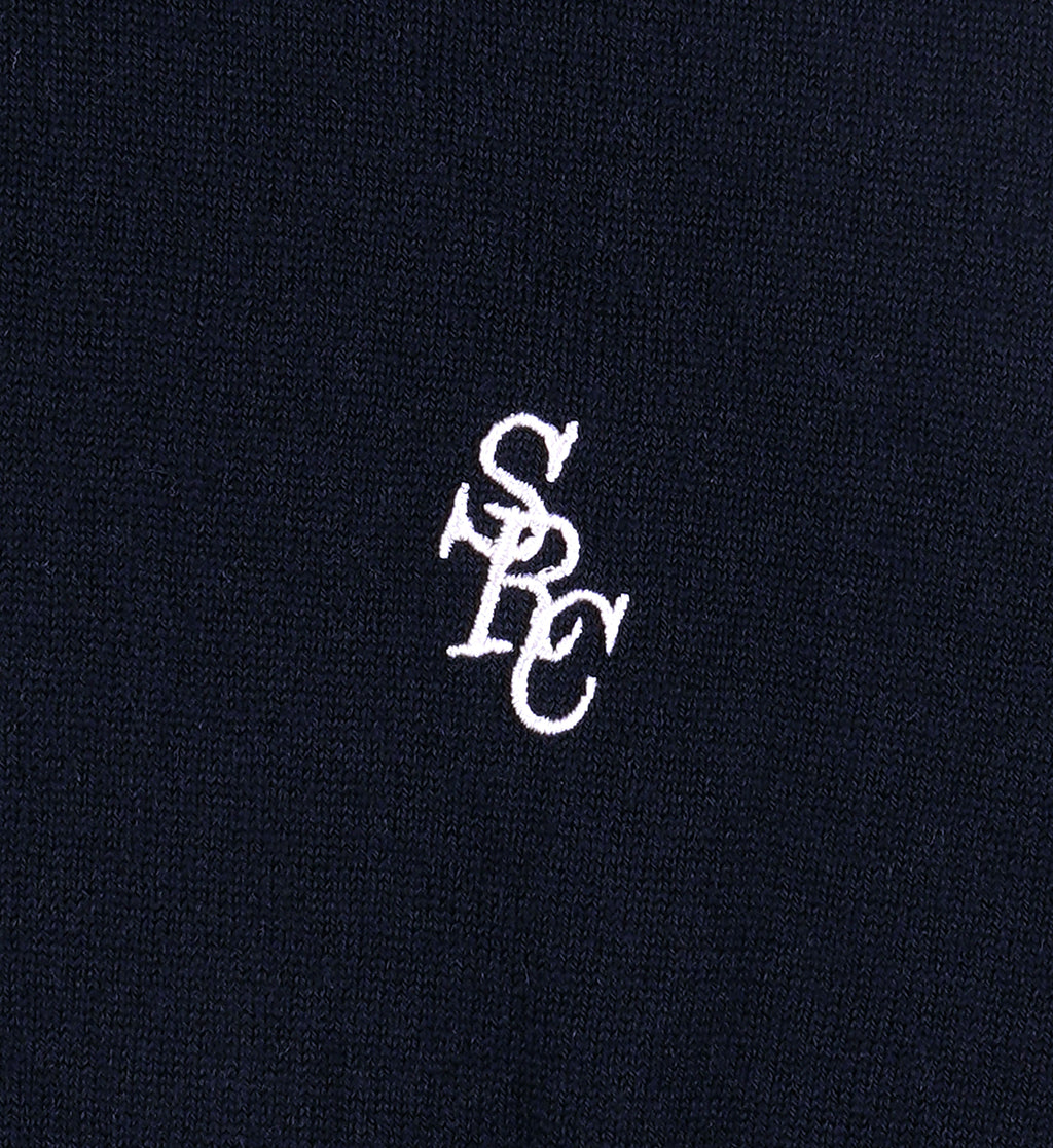 SRC Minimalist V-Neck Sweater - Navy/Off White/Alpine