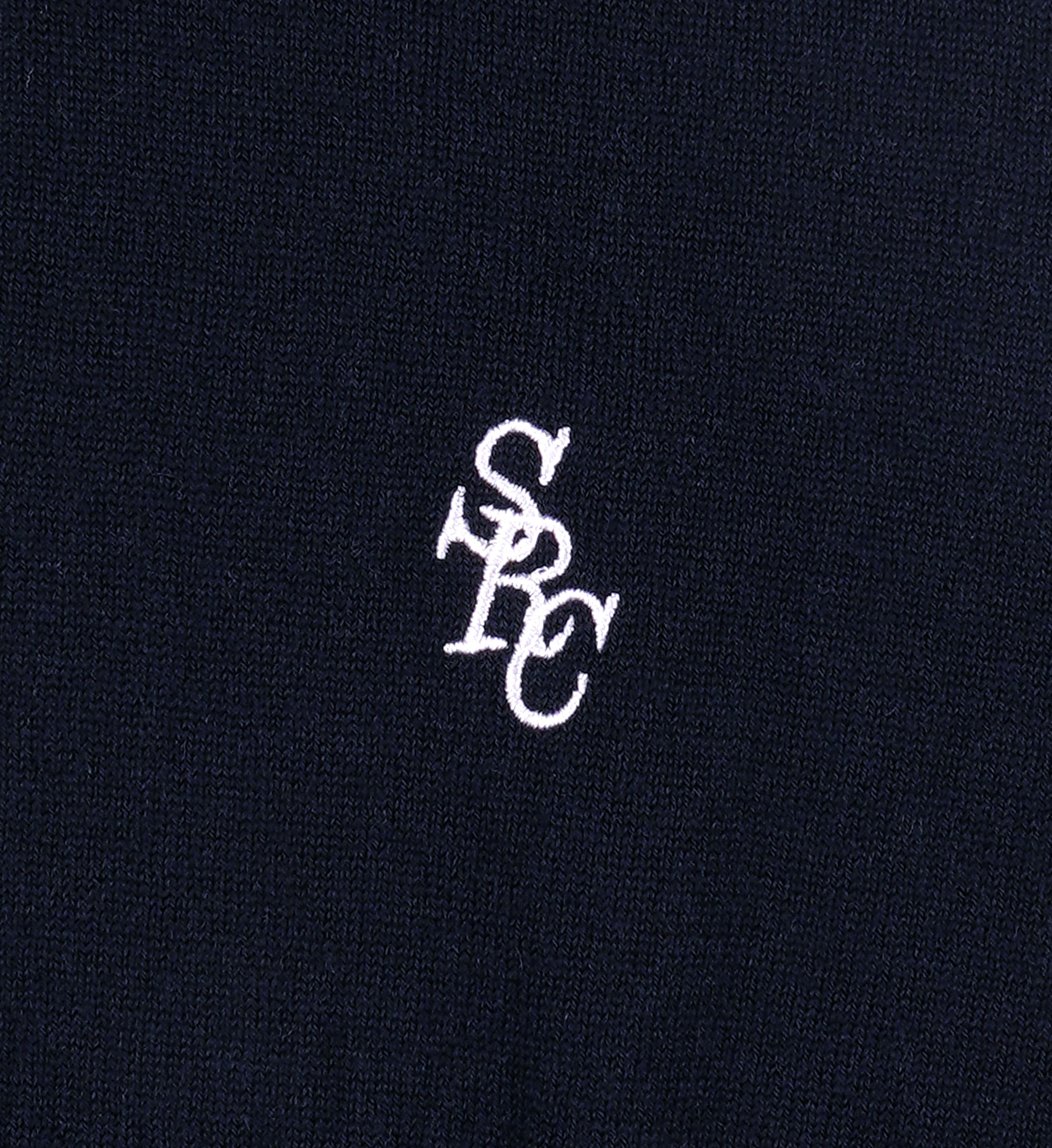 SRC Minimalist V-Neck Sweater - Navy/Ecru/Ruby