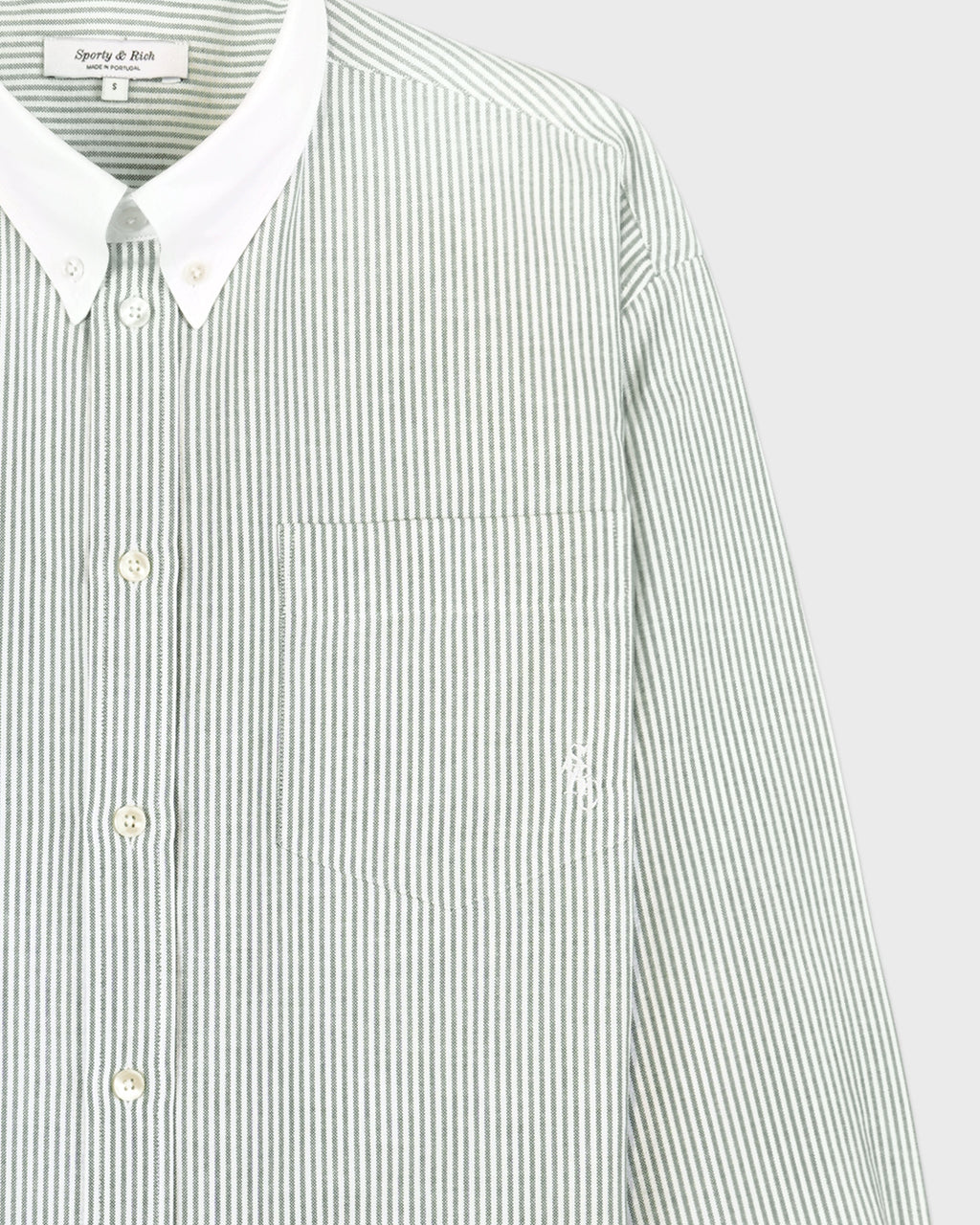SRC Oversized Oxford Shirt - Forest striped