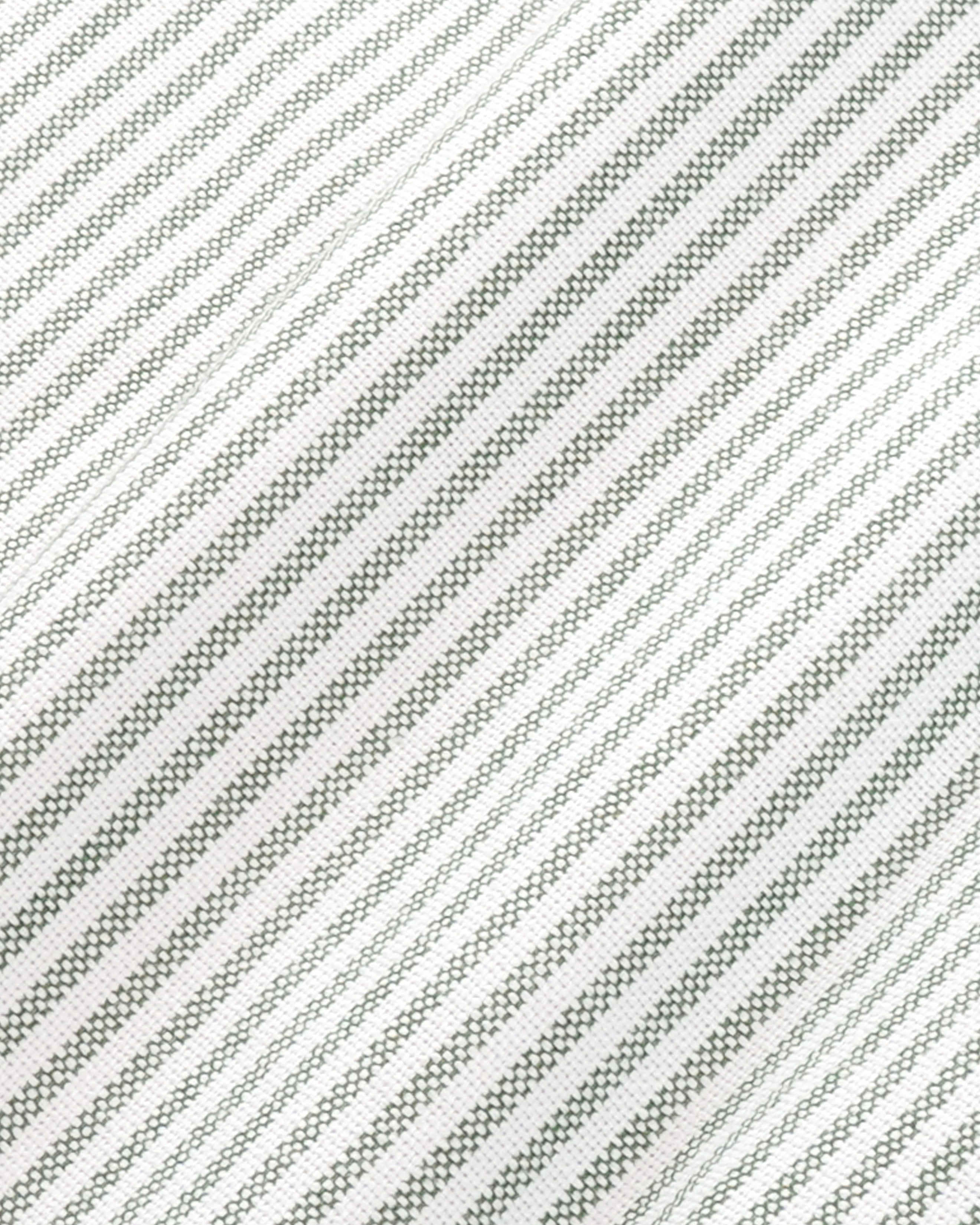 SRC Oversized Oxford Shirt - Forest striped