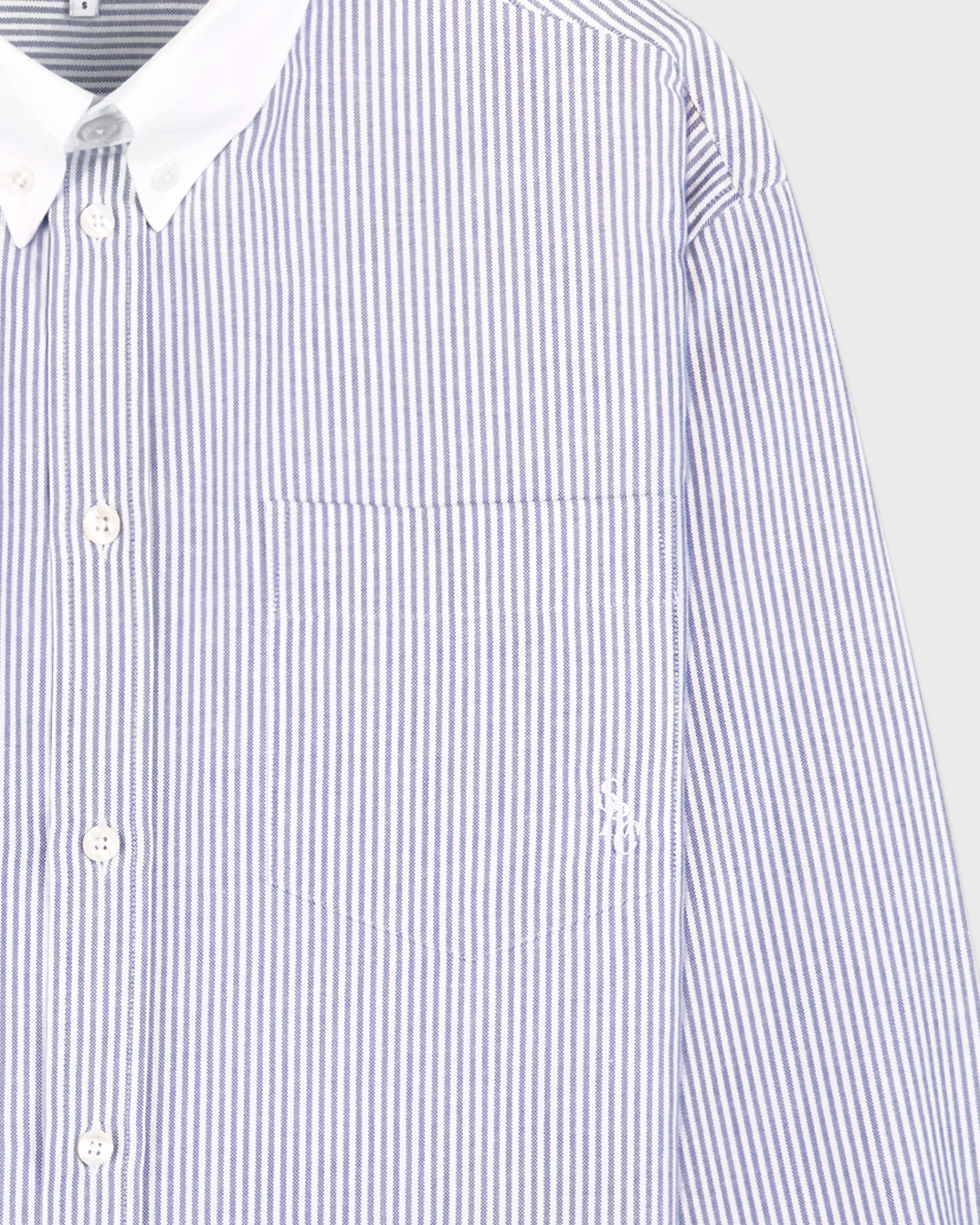 SRC Oversized Oxford Shirt - Navy Stripe