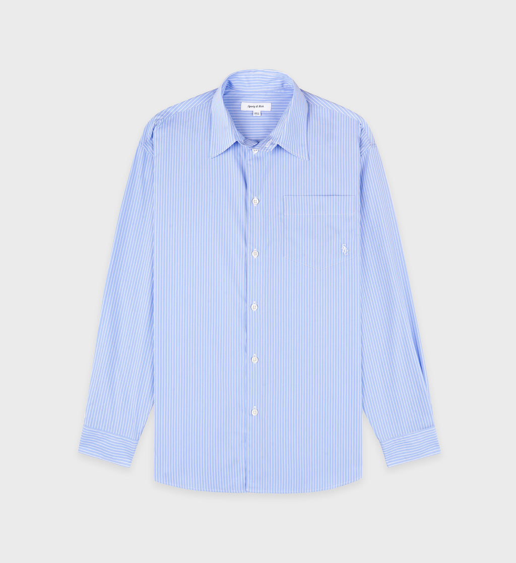 SRC Oversized Shirt - Light Blue Striped