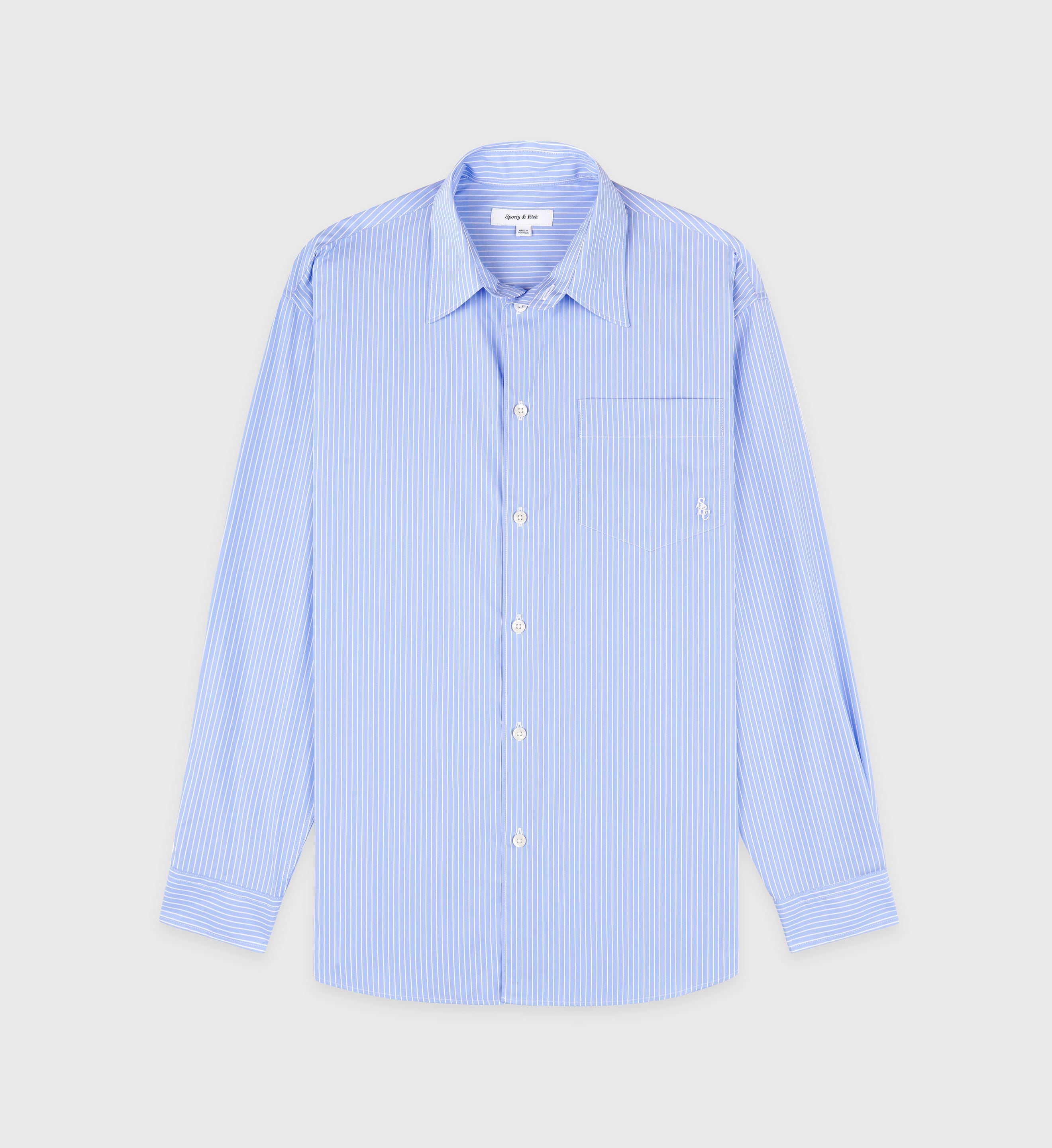 SRC Oversized Shirt - Light Blue Striped