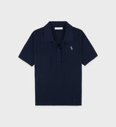 SRC Ribbed Polo - Navy/White