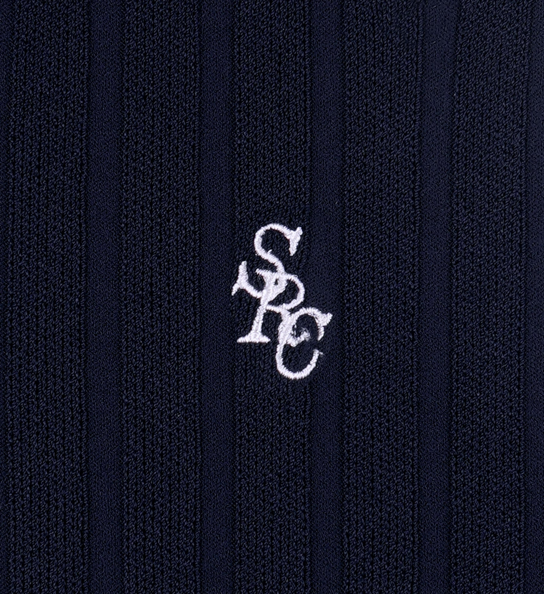 SRC Ribbed Polo - Navy/White