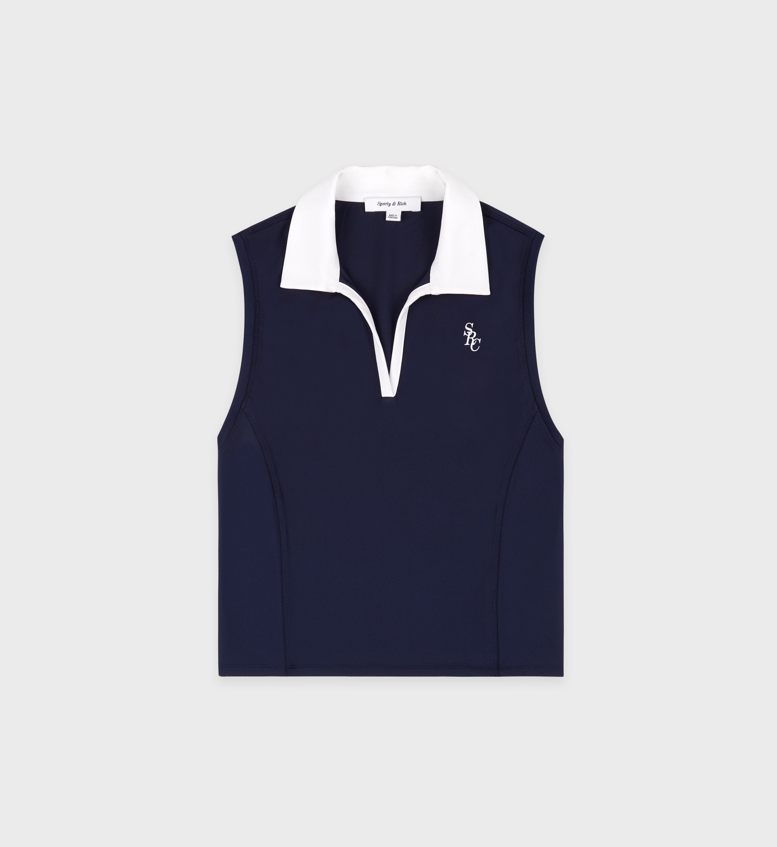 SRC Sports Polo Vest - Navy/White