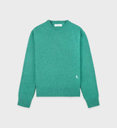 SRC Wool Crewneck - Spring Green/White