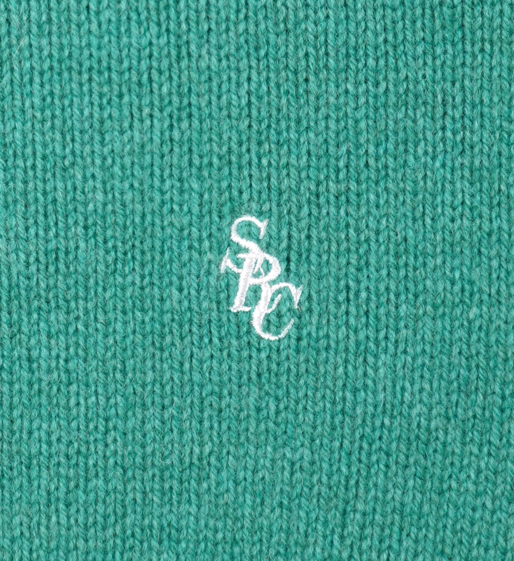 SRC Wool Crewneck - Spring Green/White