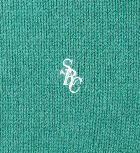 SRC Wool Crewneck - Spring Green/White
