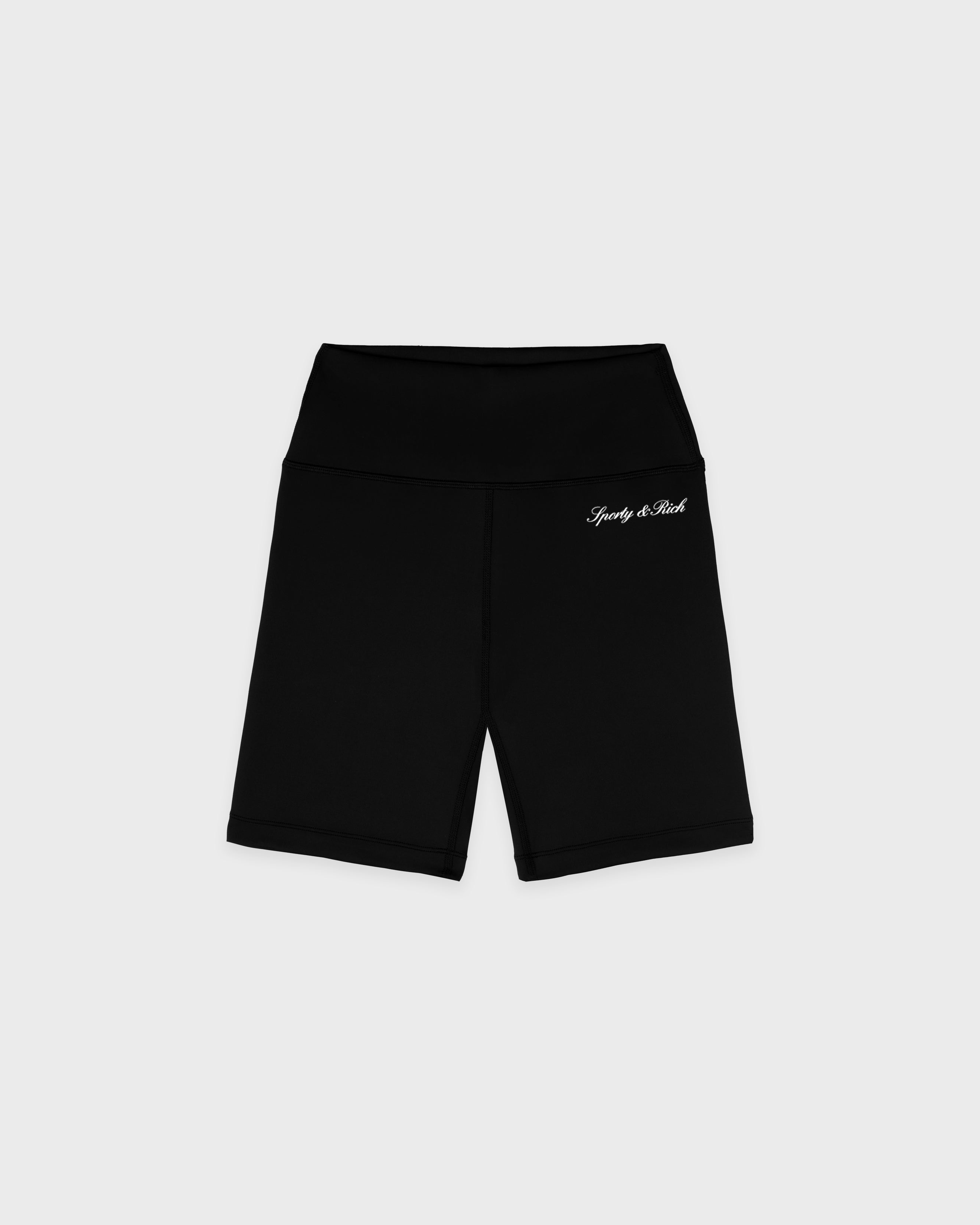 Signature Logo Biker Short - Black/White