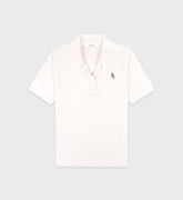 SRC Ribbed Polo - Ecru/Navy