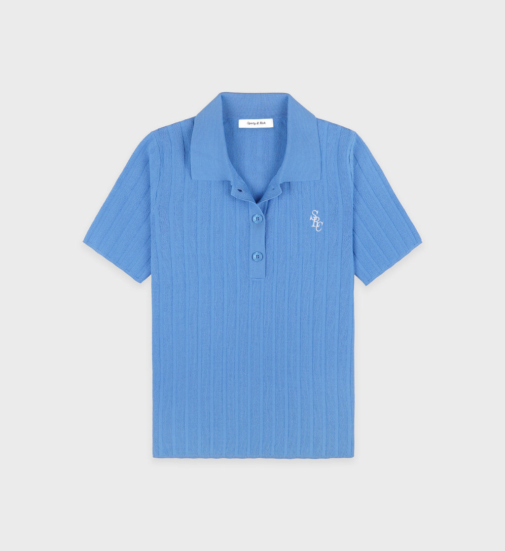 SRC Ribbed Polo - Juniper/White
