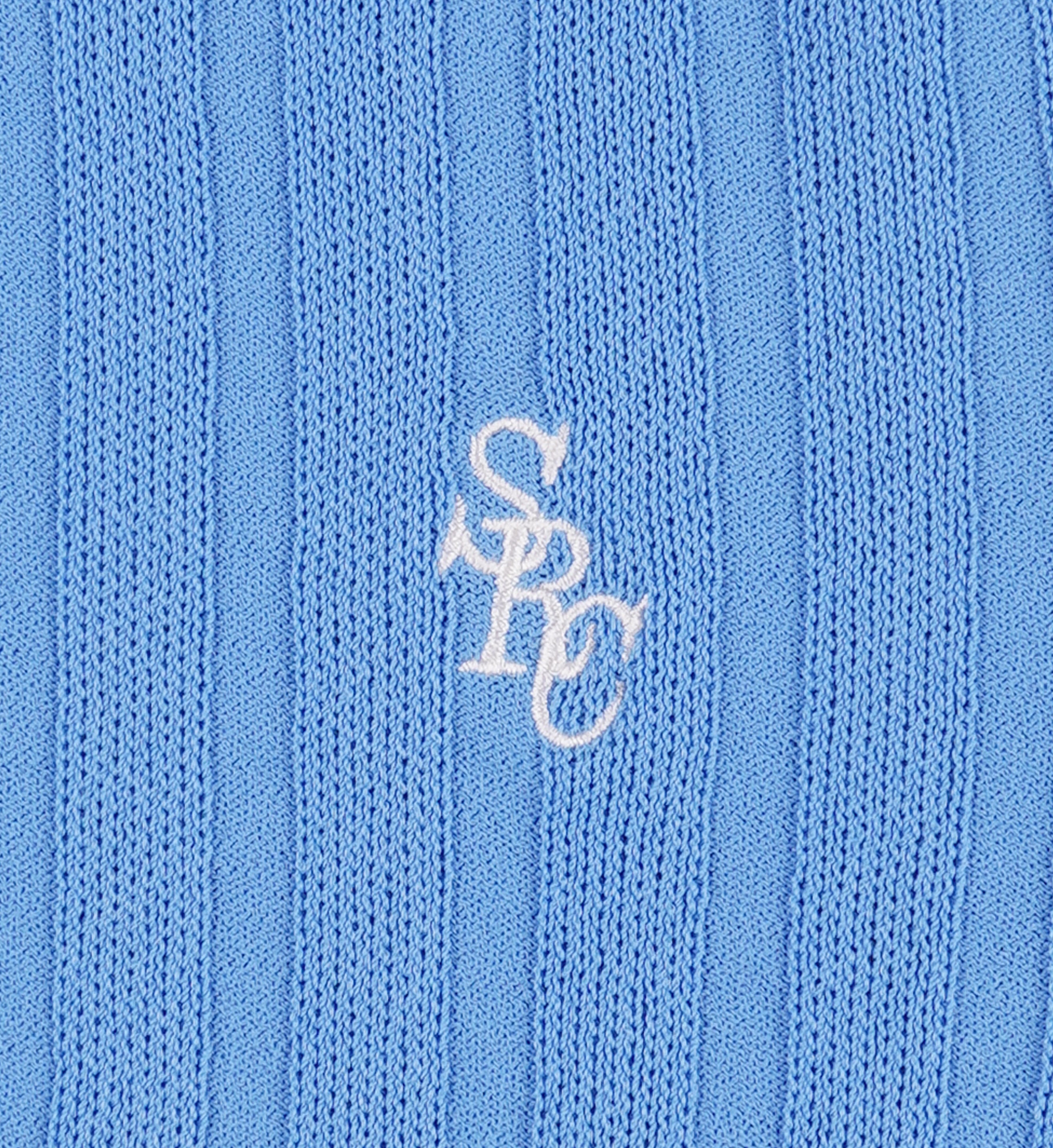 SRC Ribbed Polo - Juniper/White