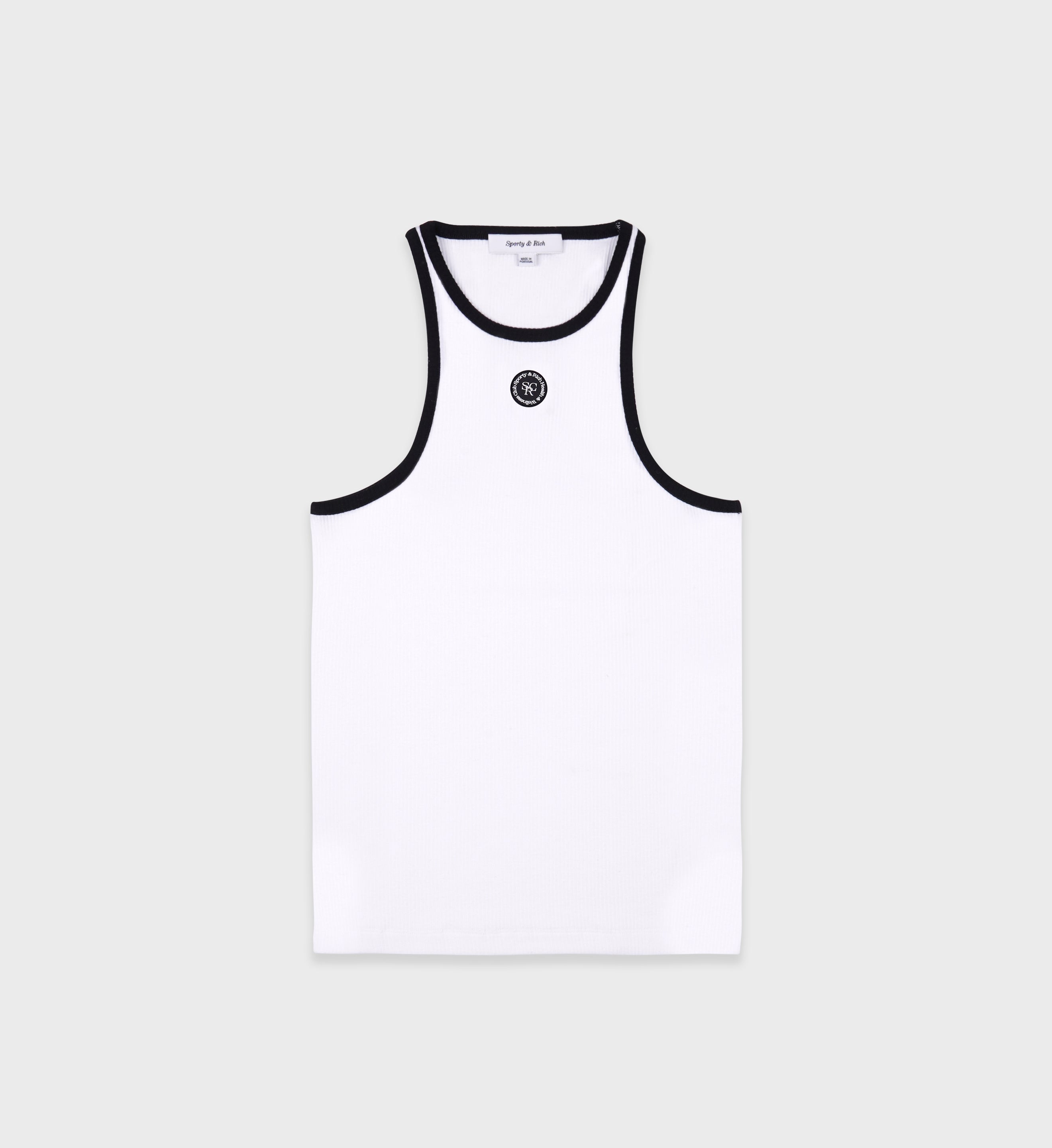 SRHWC Ribbed Tank - White/Black