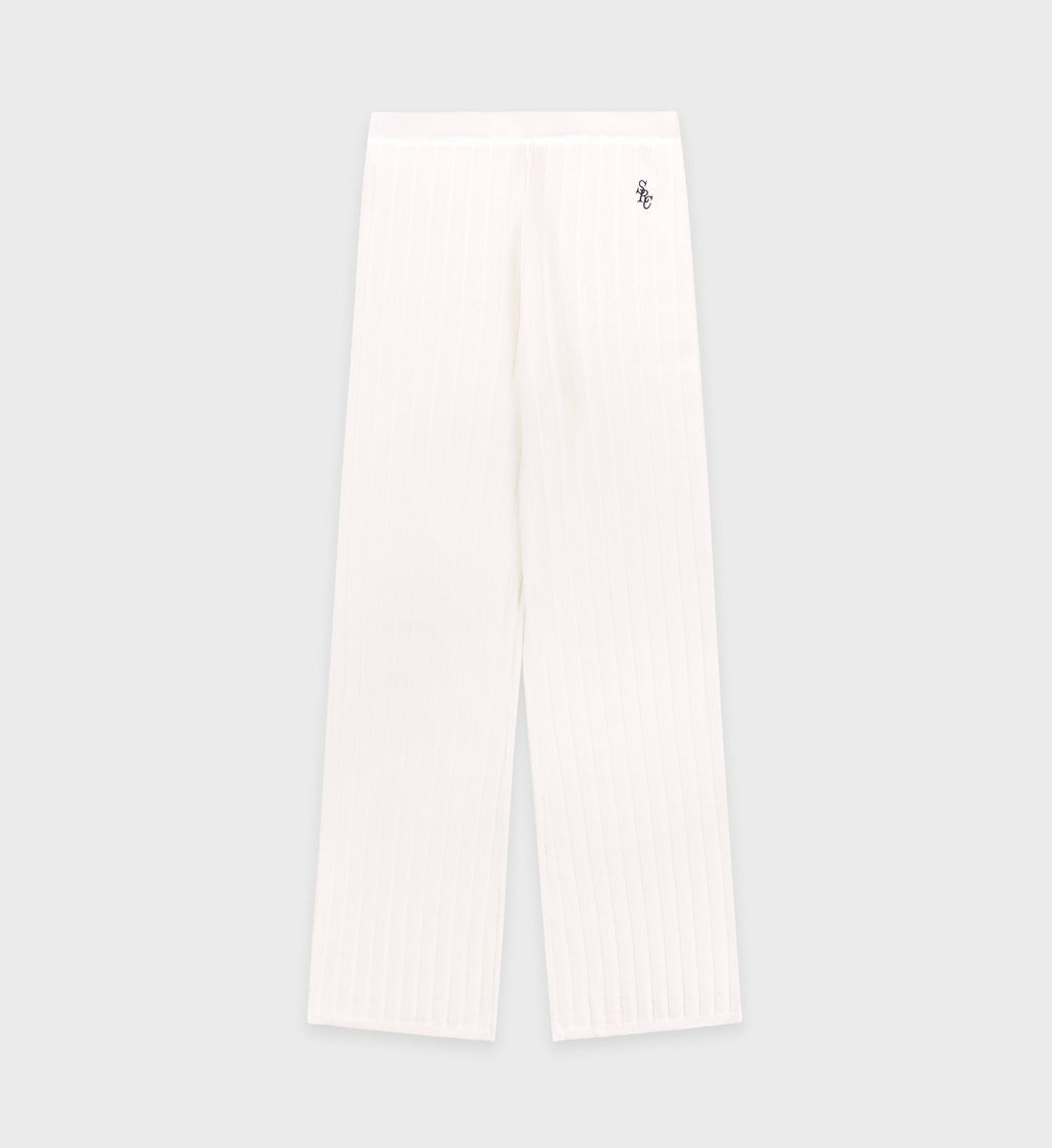 SRC Ribbed Trousers - Ecru/Navy