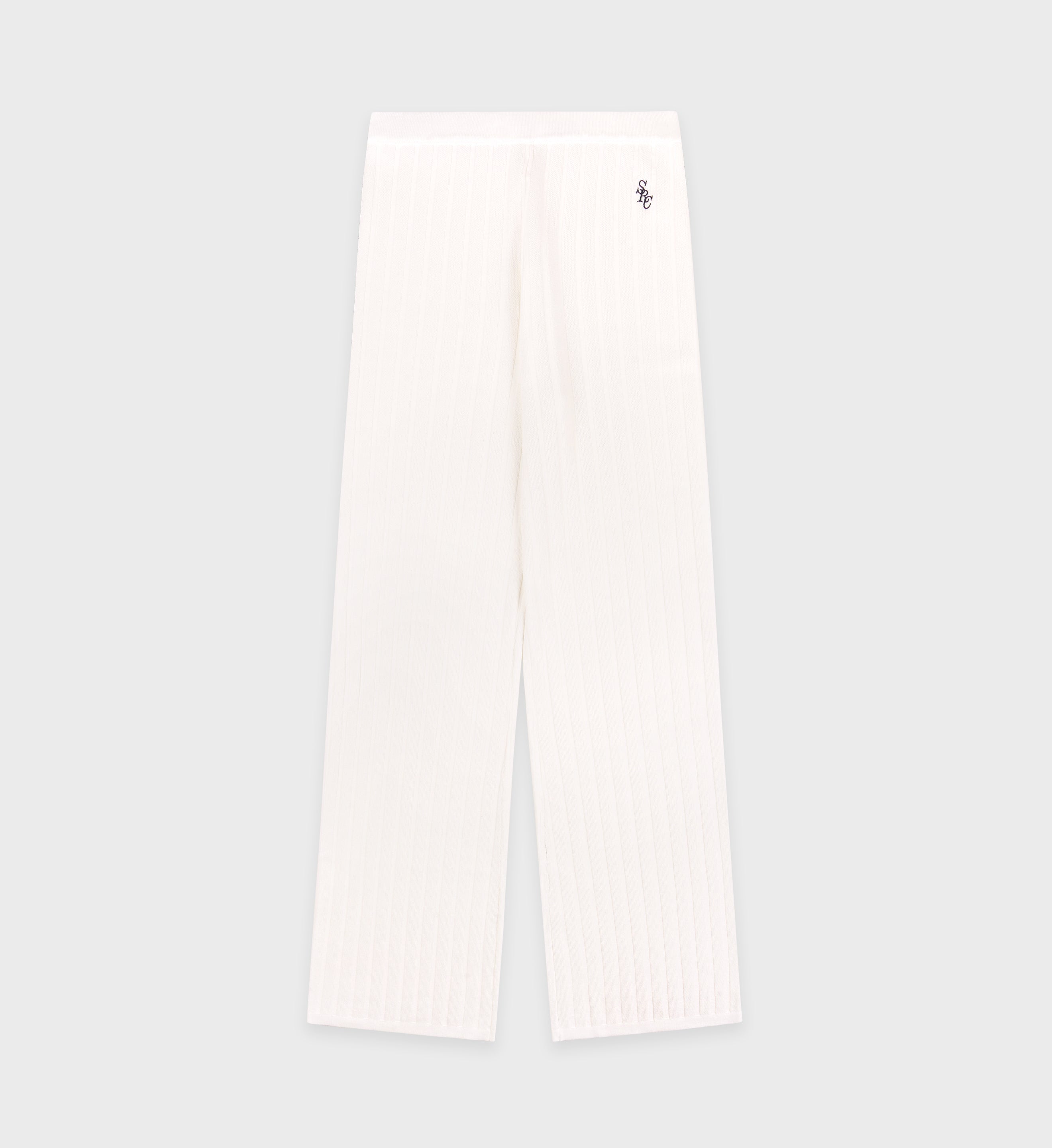 SRC Ribbed Trousers - Ecru/Navy