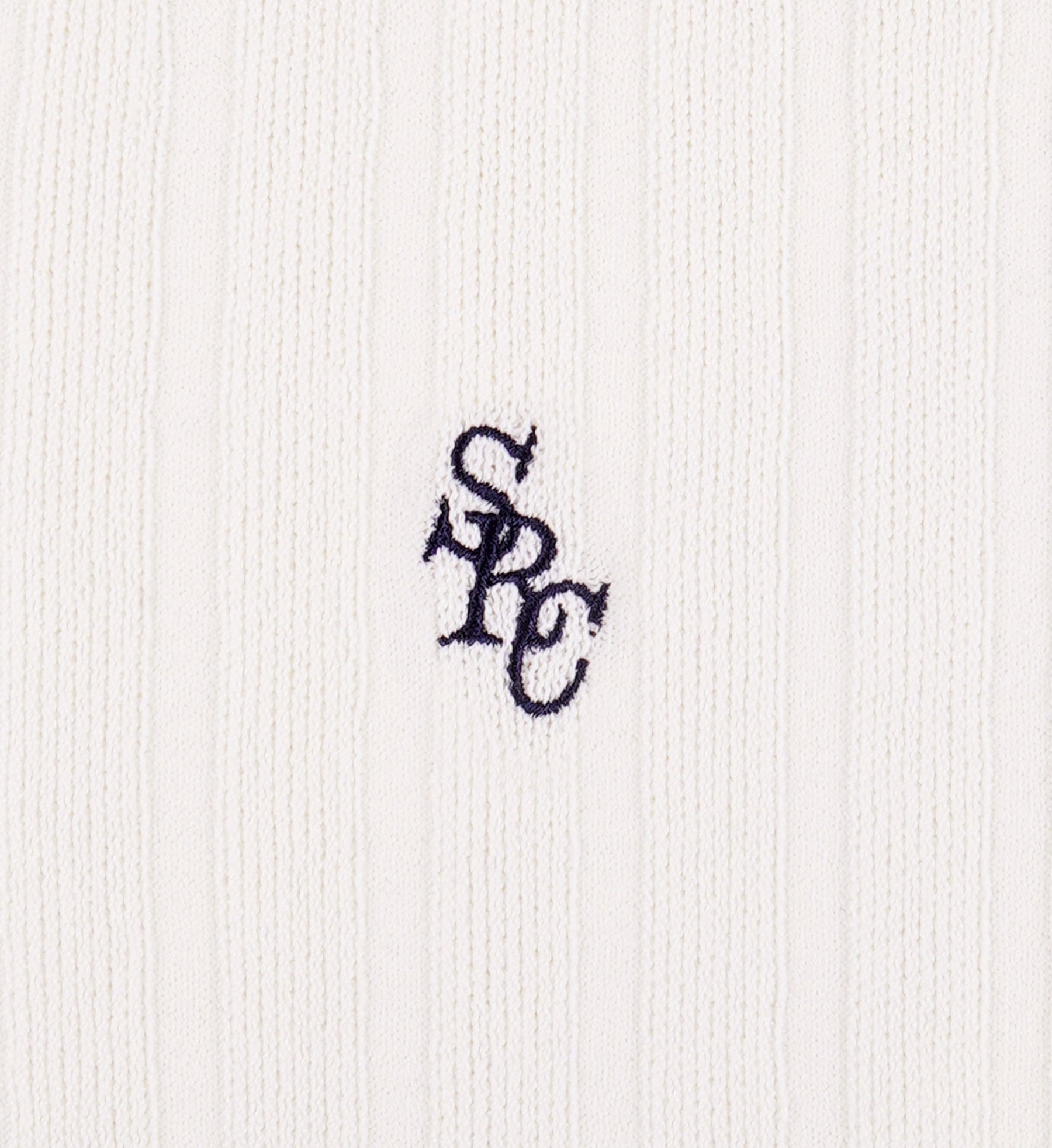 SRC Ribbed Trousers - Ecru/Navy