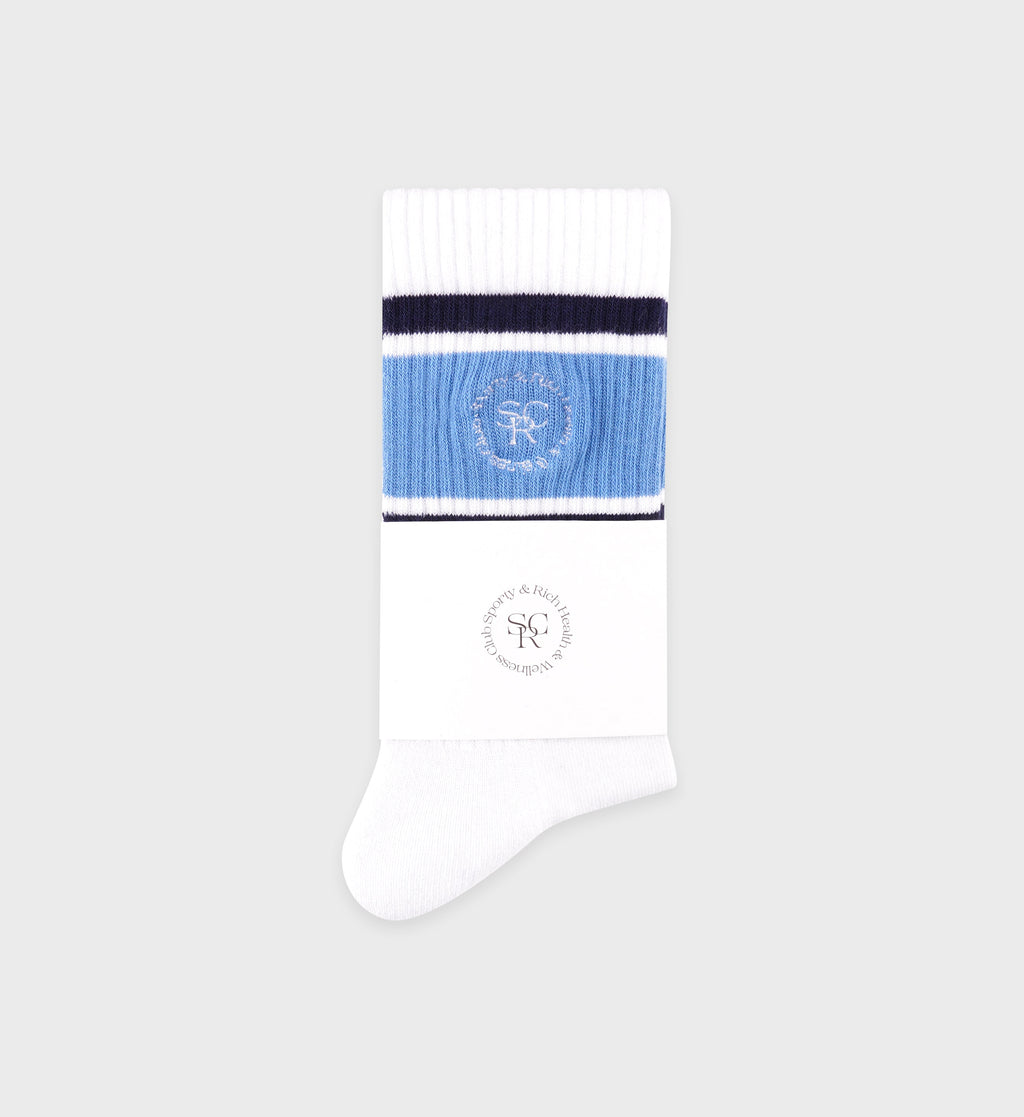 SRHWC Roller Socks - White/Juniper/Navy