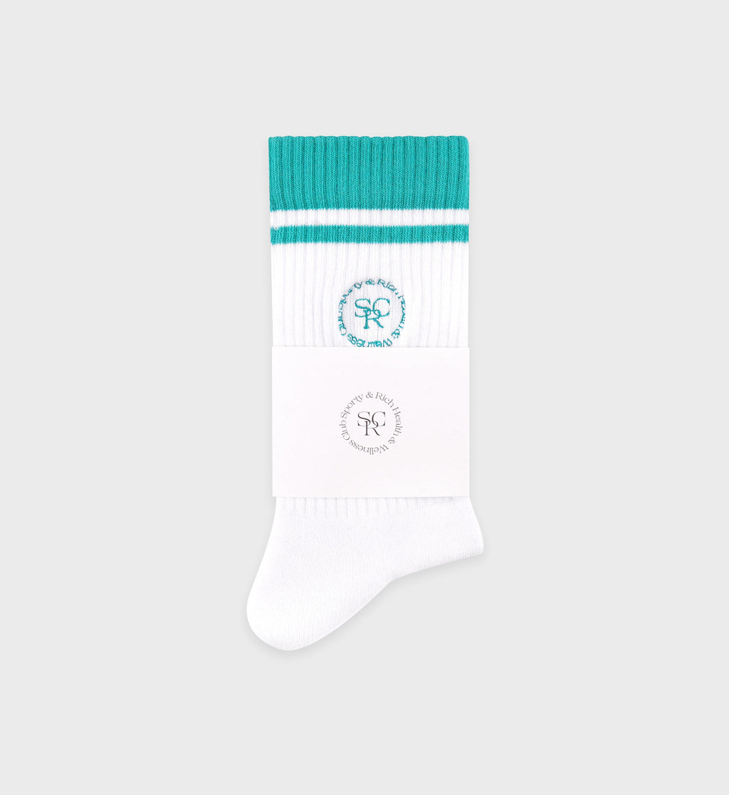 SRHWC Socks - White/Spring Green