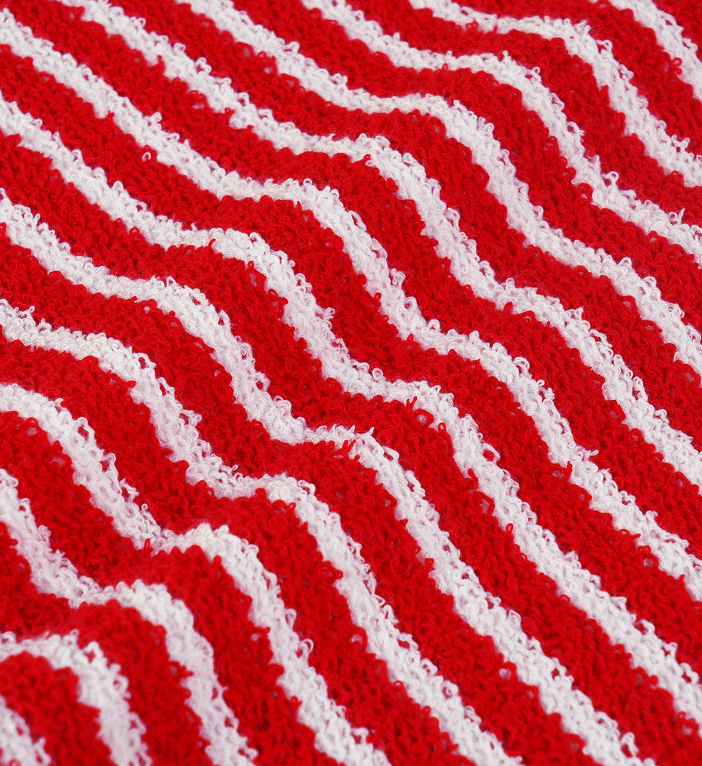 SRHWC Striped Terry Skirt - Fire Red Stripes