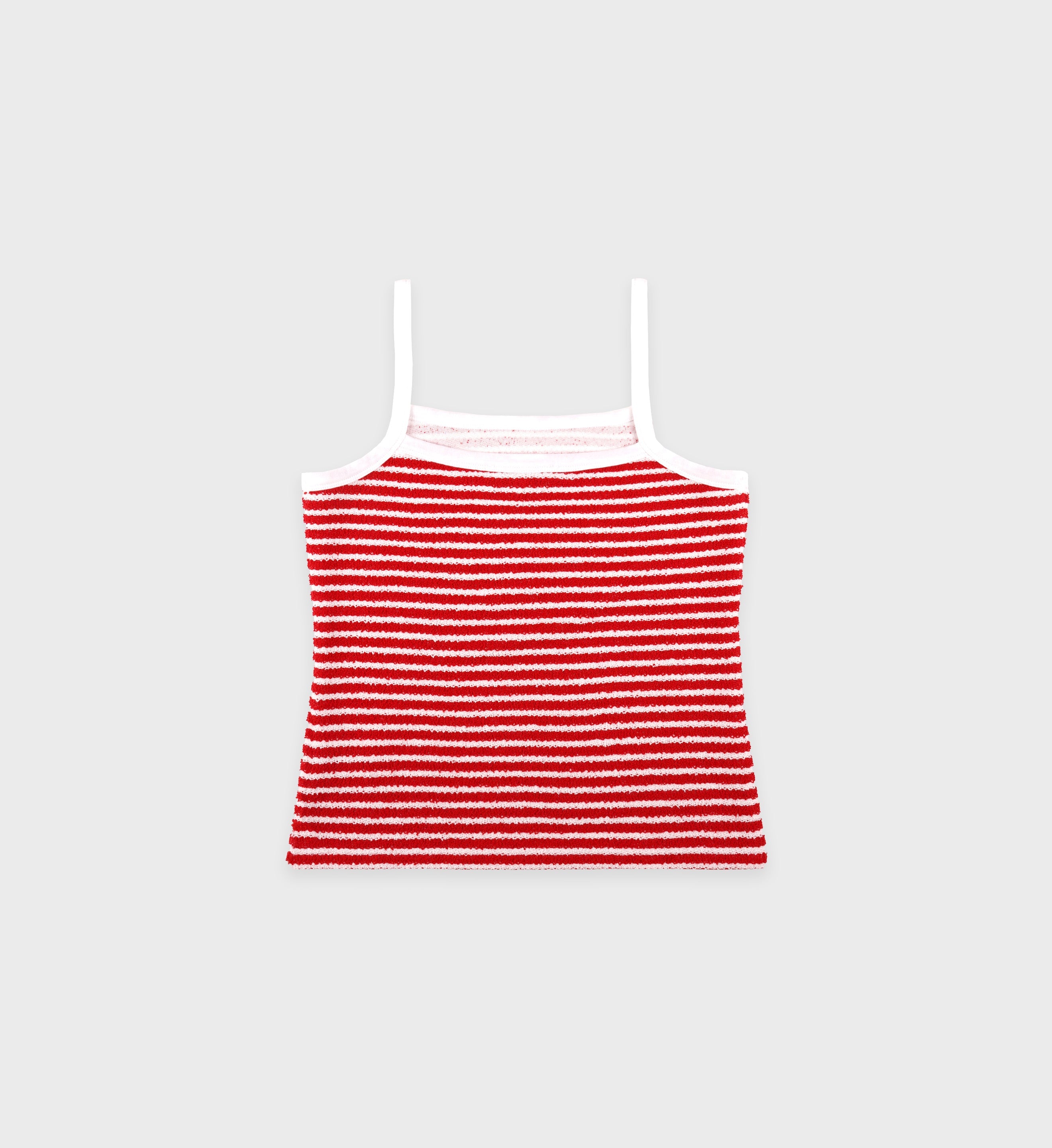SRHWC Striped Terry Tank - Fire Red Stripes
