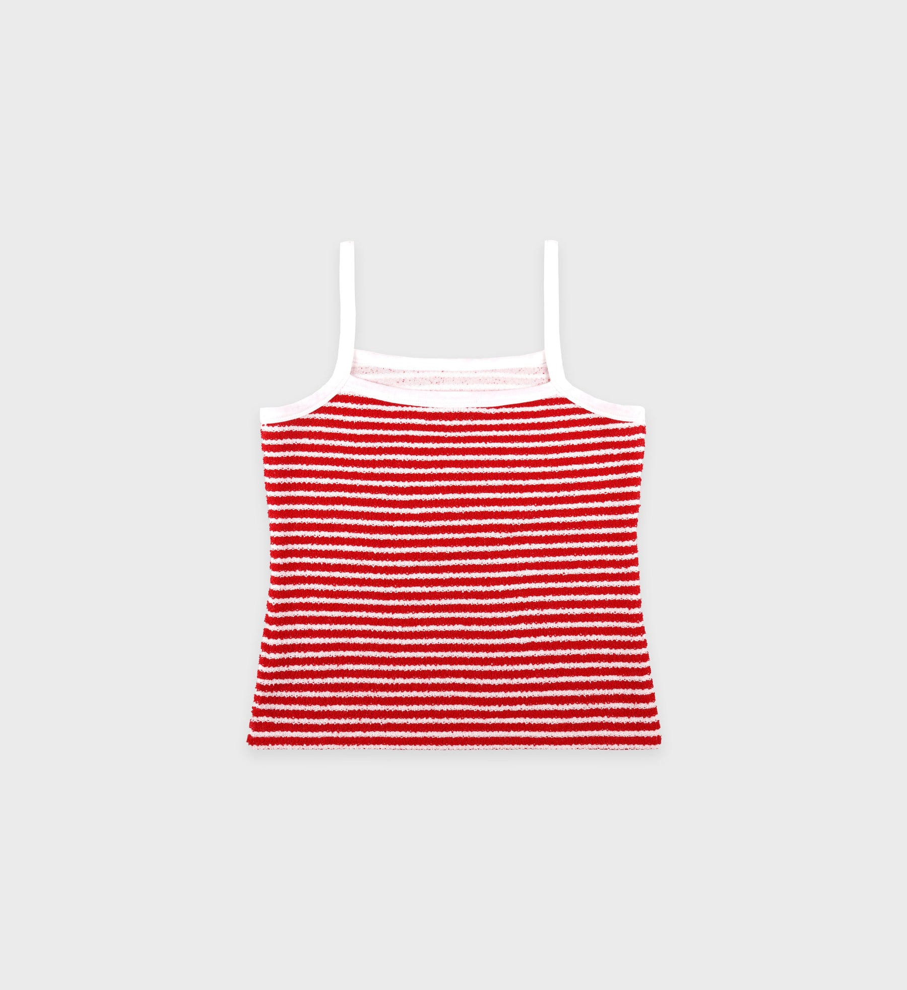 SRHWC Striped Terry Tank - Fire Red Stripes