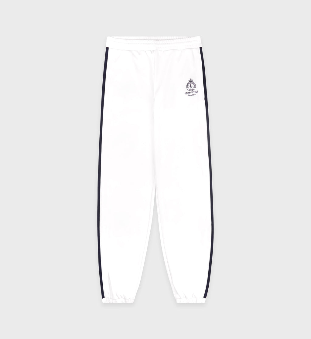 Crown Tennis Track Pant - White/Navy