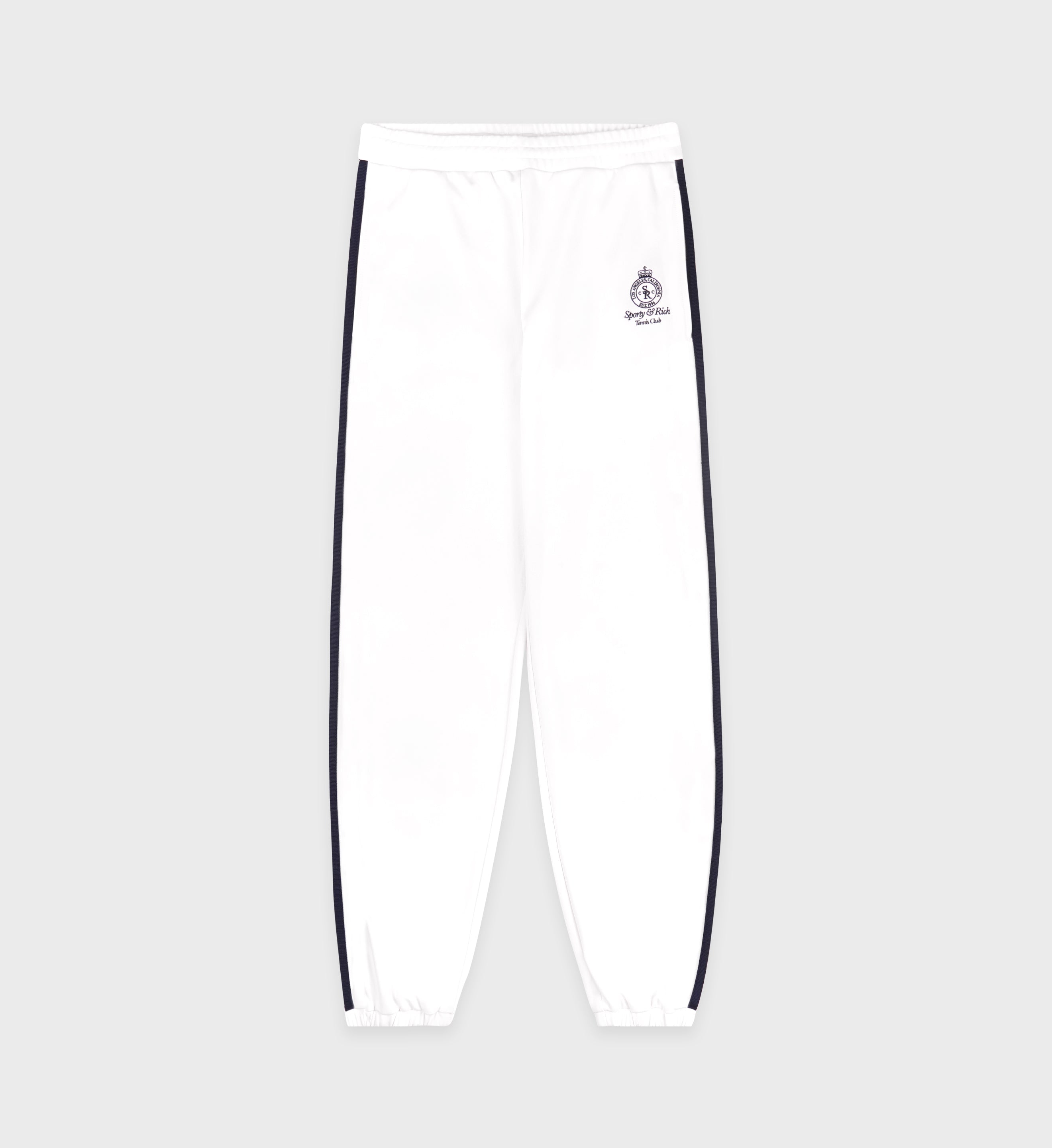 Crown Tennis Track Pant - White/Navy