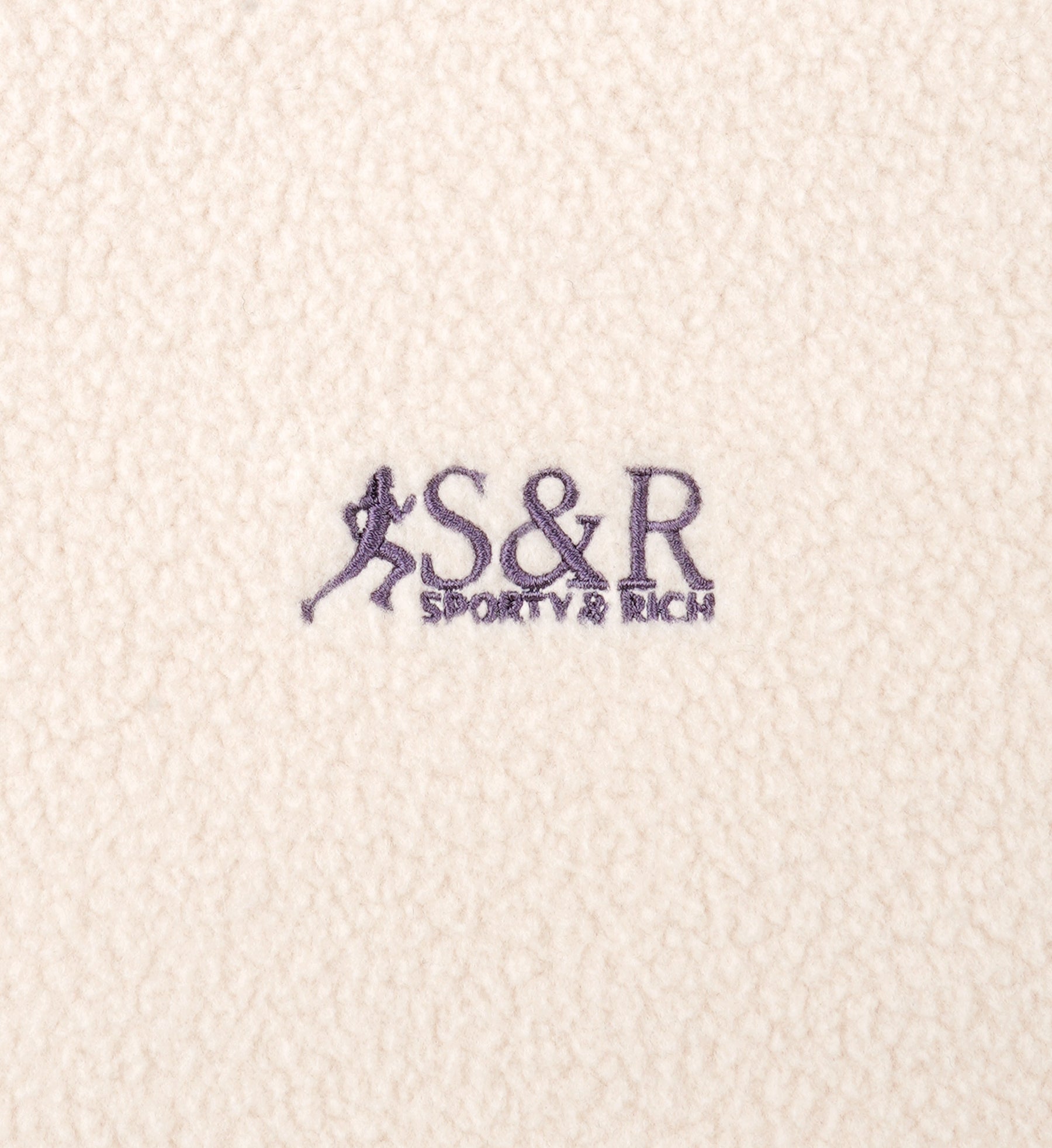SR Runner Sherpa Quarter Zip - Cream/Dustry Grape