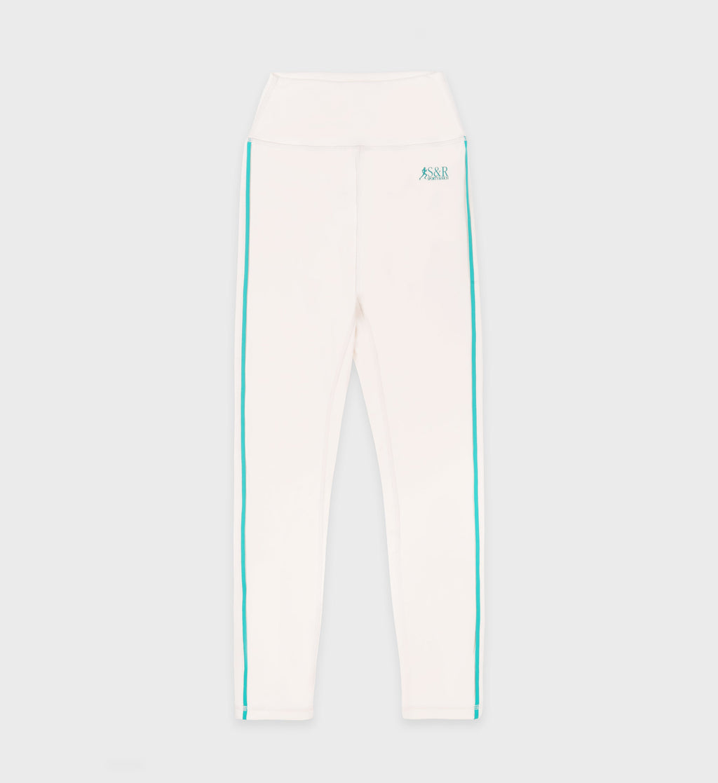SR Runner Legging - Cream/Spring Green