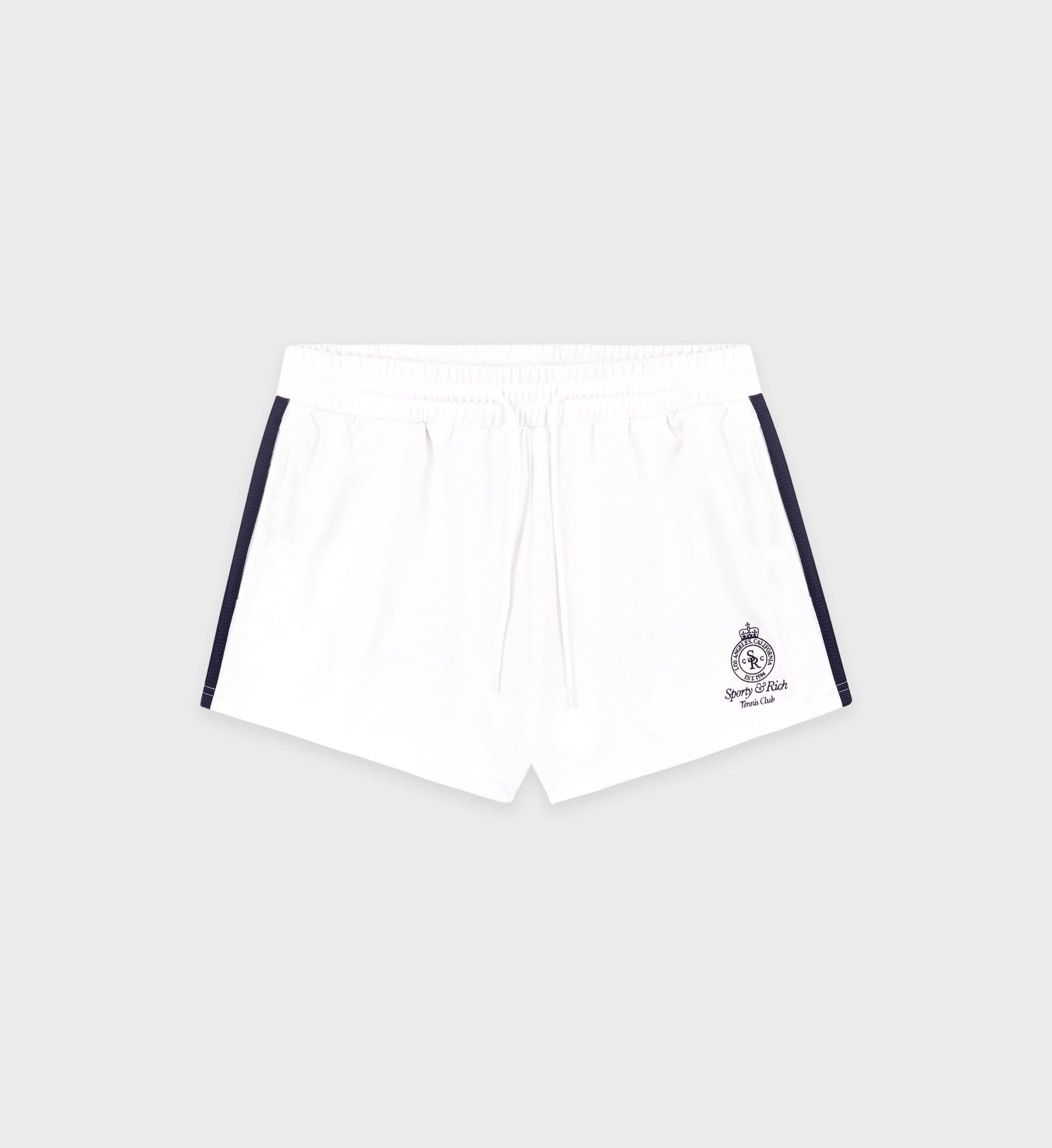 Crown Tennis Roller Short - White/Navy