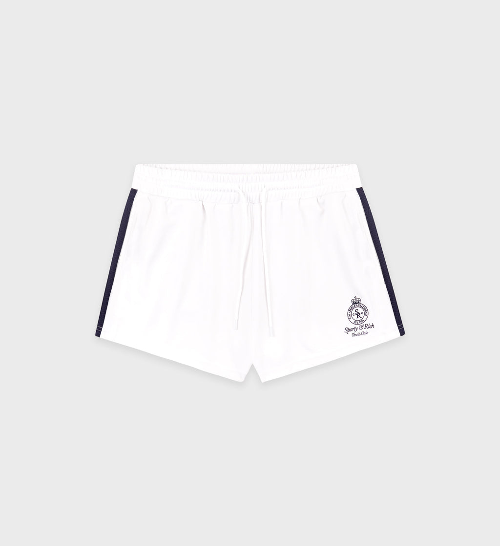 Crown Tennis Roller Short - White/Navy