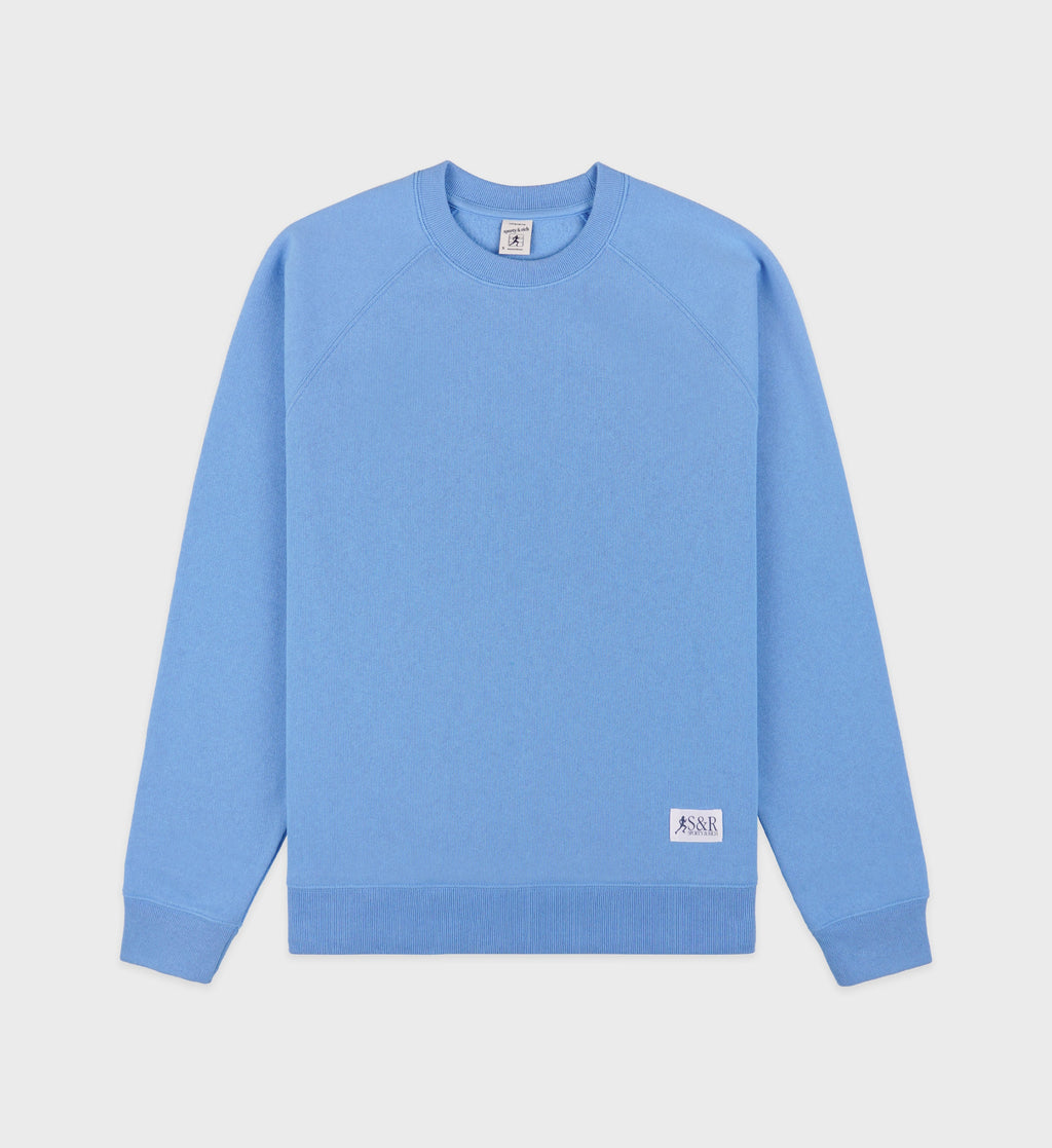 SR Runner Soft Crewneck - Juniper/White